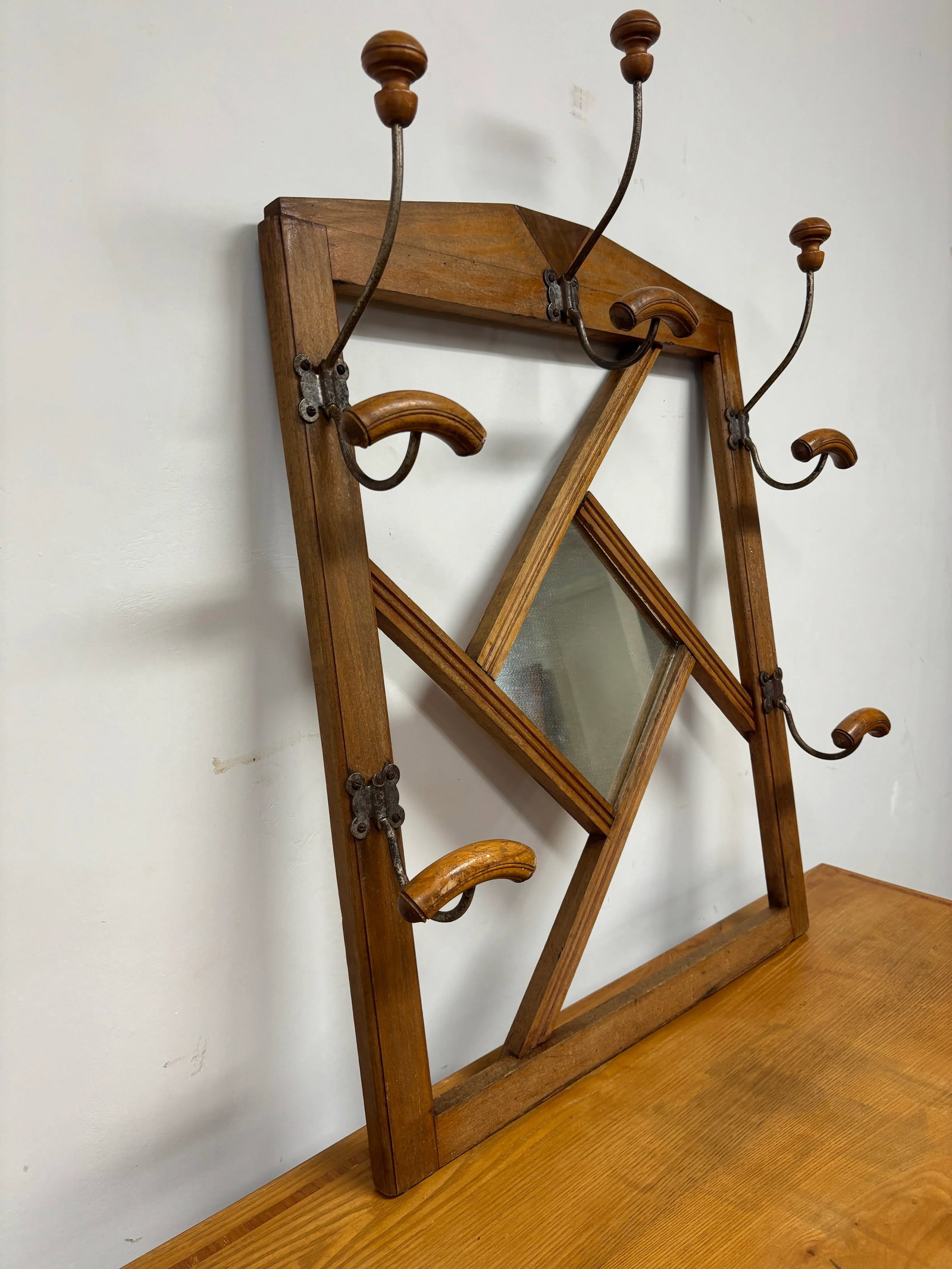 Vintage French Hat and Coat Rack - 5