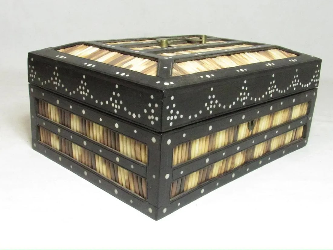 Antique Anglo Indian Quill Box - 3