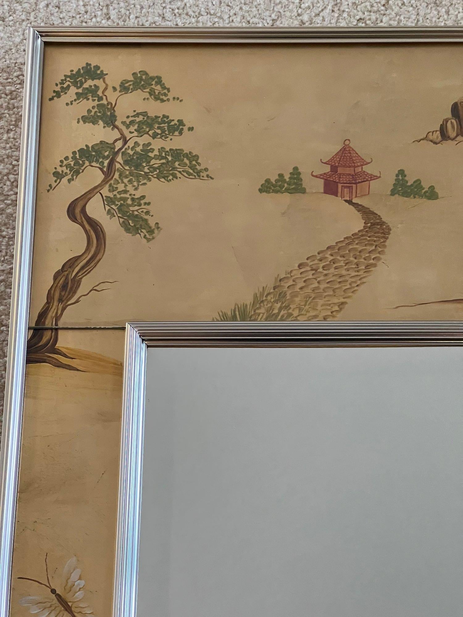 LaBarge Chinoiserie Handpainted Mirror - 3