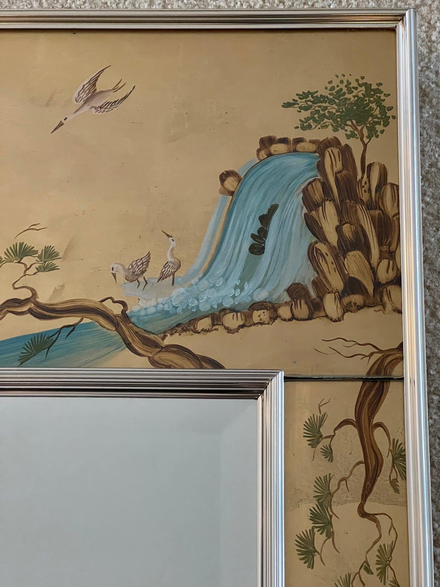 LaBarge Chinoiserie Handpainted Mirror - 4