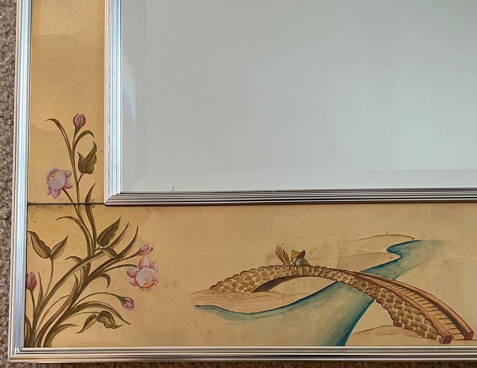 LaBarge Chinoiserie Handpainted Mirror - 5