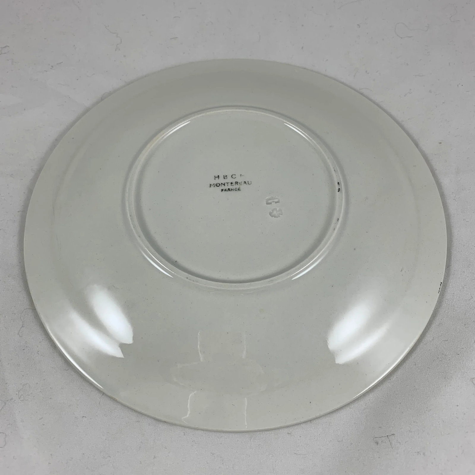 1920s Creil Et Montereau French Transferware Assiette Parlantes Face Card Plates, S/8 - 12