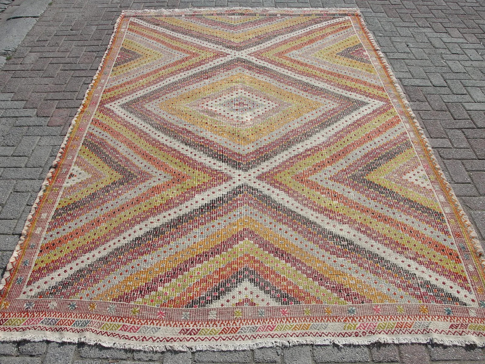 Oversized Large Area Kilim Living Room Bedroom Kitchen Rug - 11