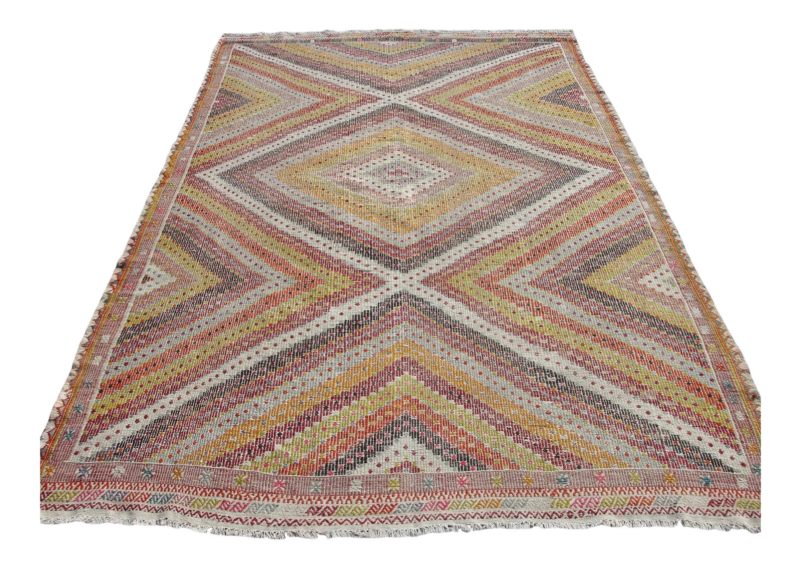 Oversized Large Area Kilim Living Room Bedroom Kitchen Rug: Vintage handwoven Turkish kilim rug. It is handmade of very fine quality natural wool in all colors. ready to use. The colors come from vegetable dyes Condition: Alterations: Original Condition