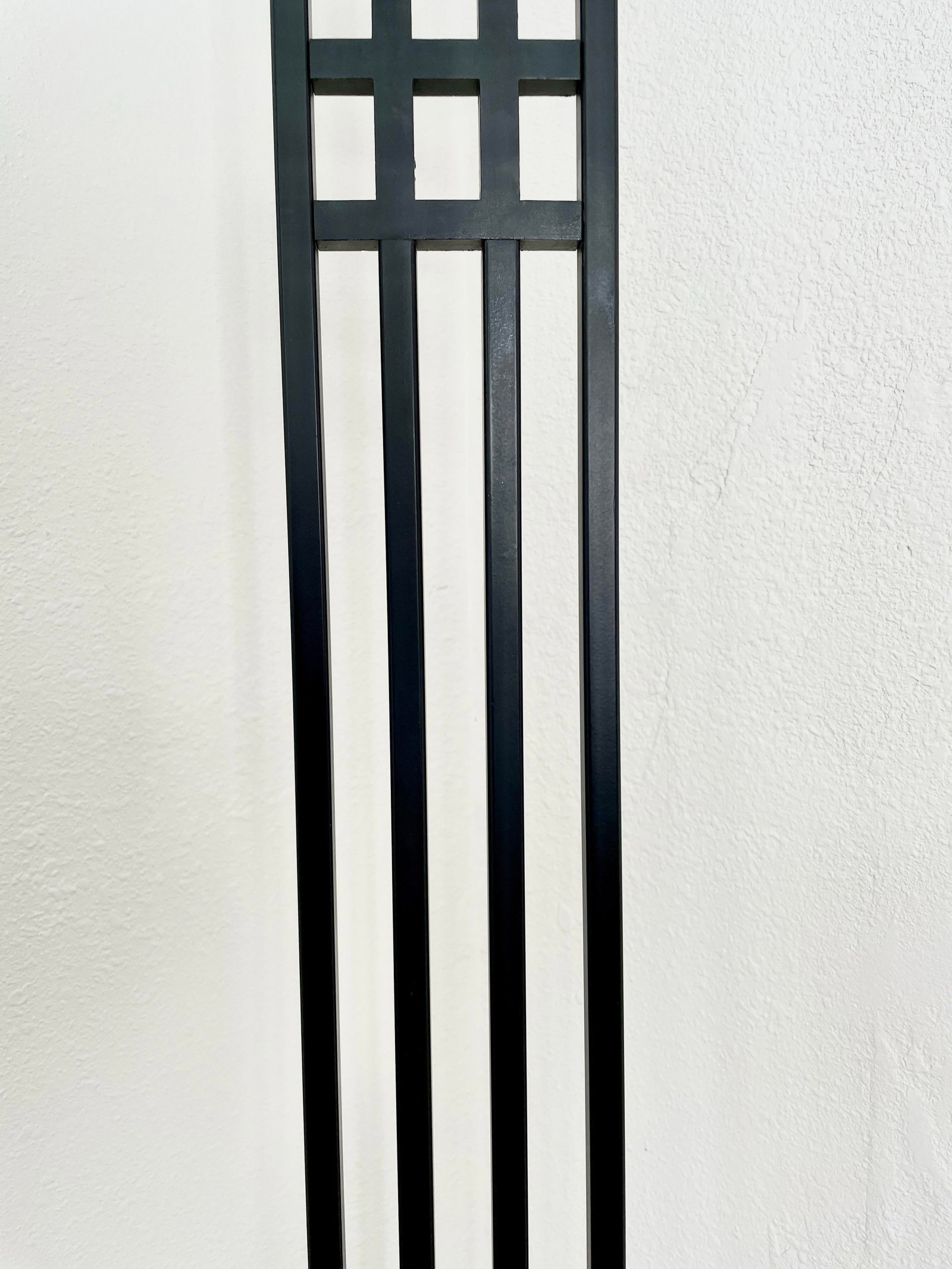 Postmodern 1987 Robert Sonneman for George Kovacs Black Torchiere Floor Lamp - 5