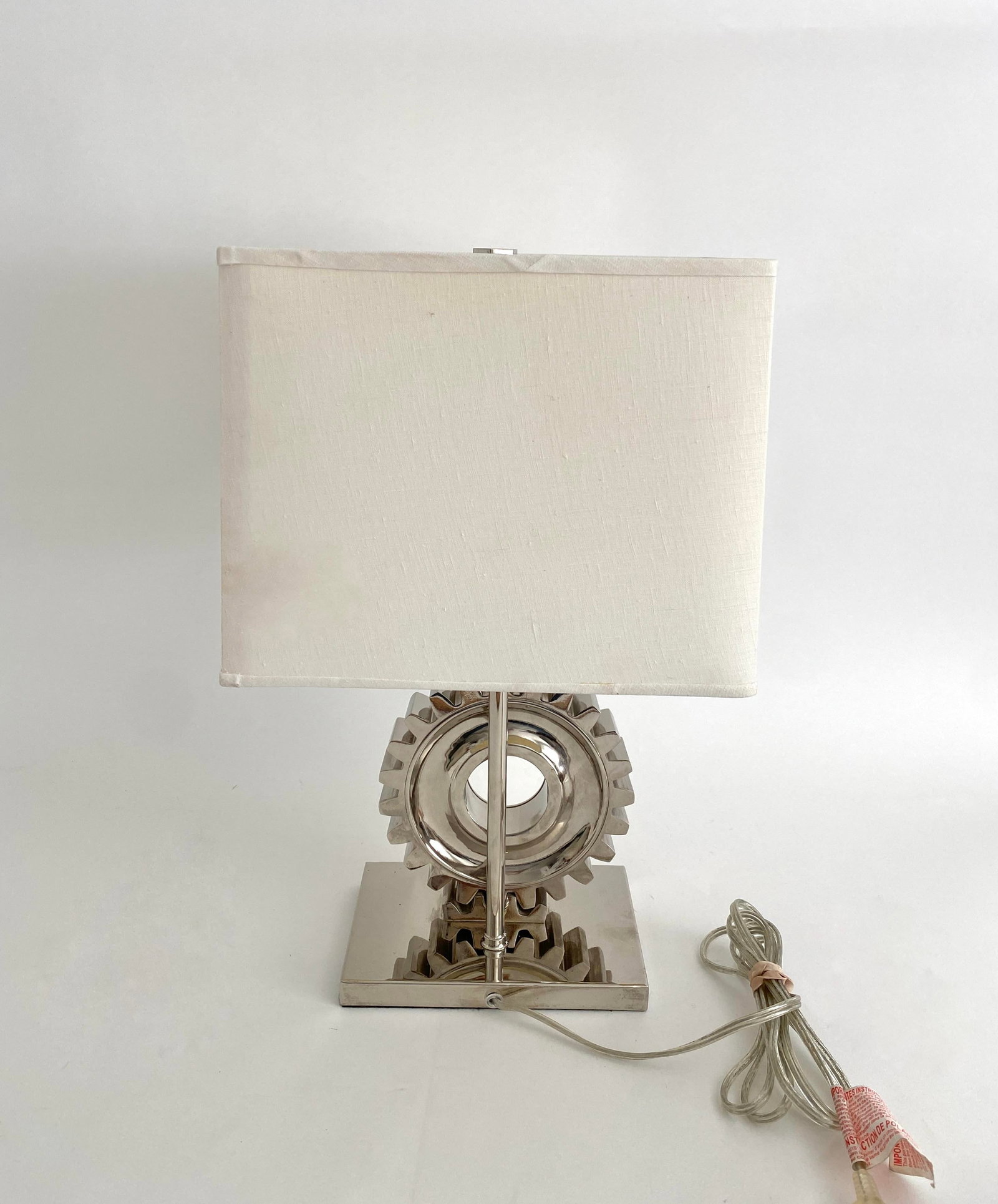 Vintage Ralph Lauren Chrome Gear Table Lamp - 6