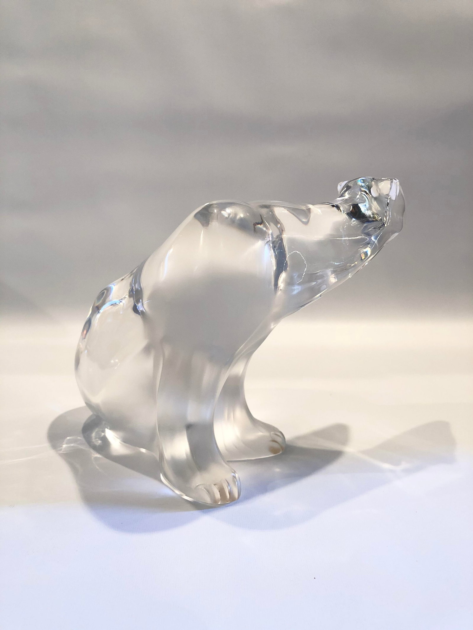 Vintage French Lalique Crystal Glass Polar Bear - 2