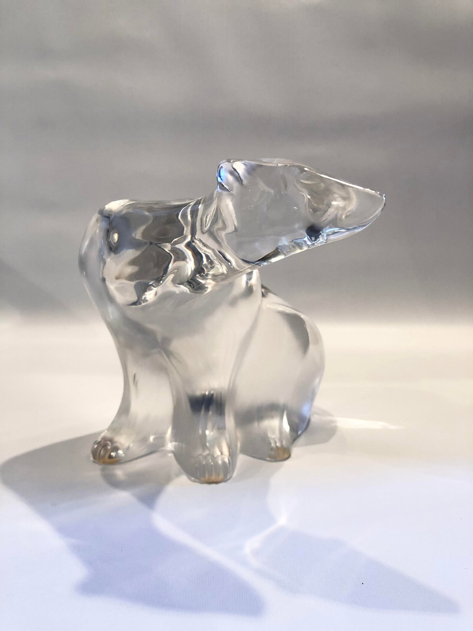 Vintage French Lalique Crystal Glass Polar Bear - 3