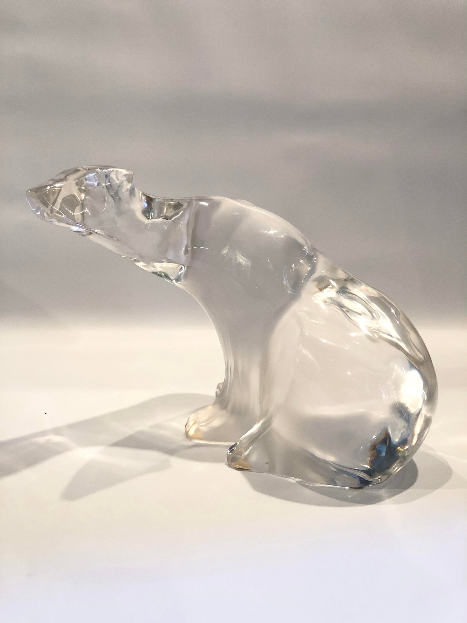 Vintage French Lalique Crystal Glass Polar Bear - 6
