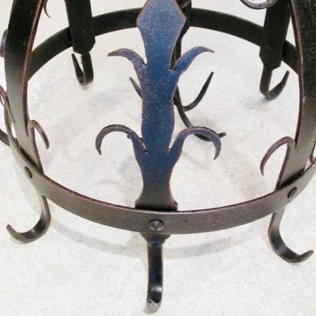 Ornamental Wrought Iron Pot Rack or Herb Drying Rack - 5