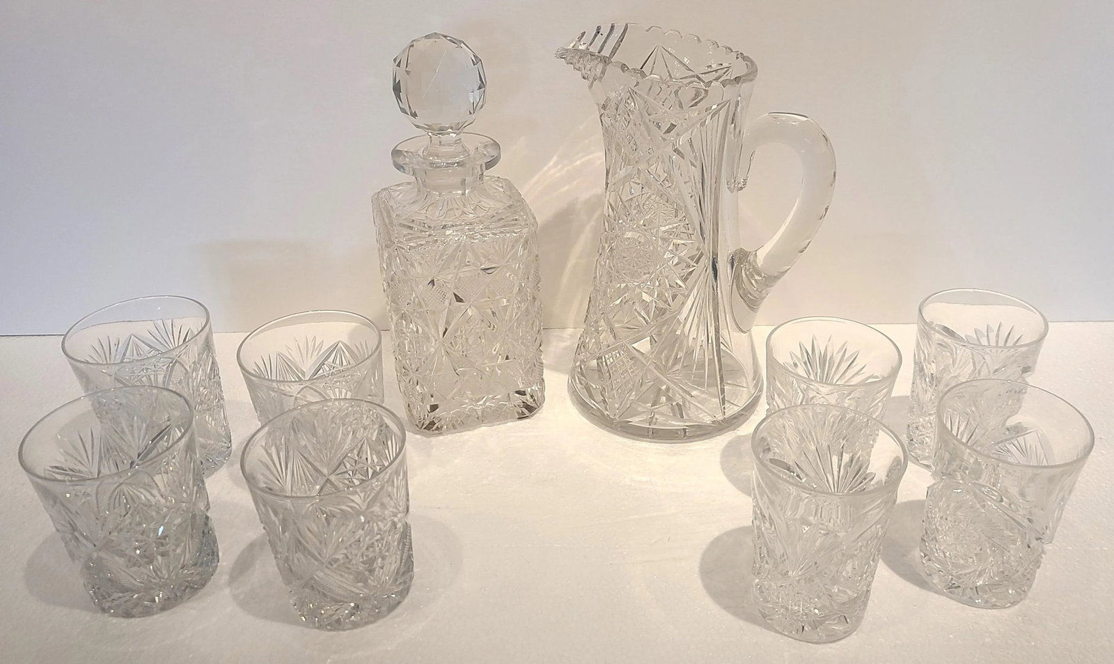 Vintage Late 20th Century Czech Bohemian Queens Lace Bar Set - 10 Pieces - 8