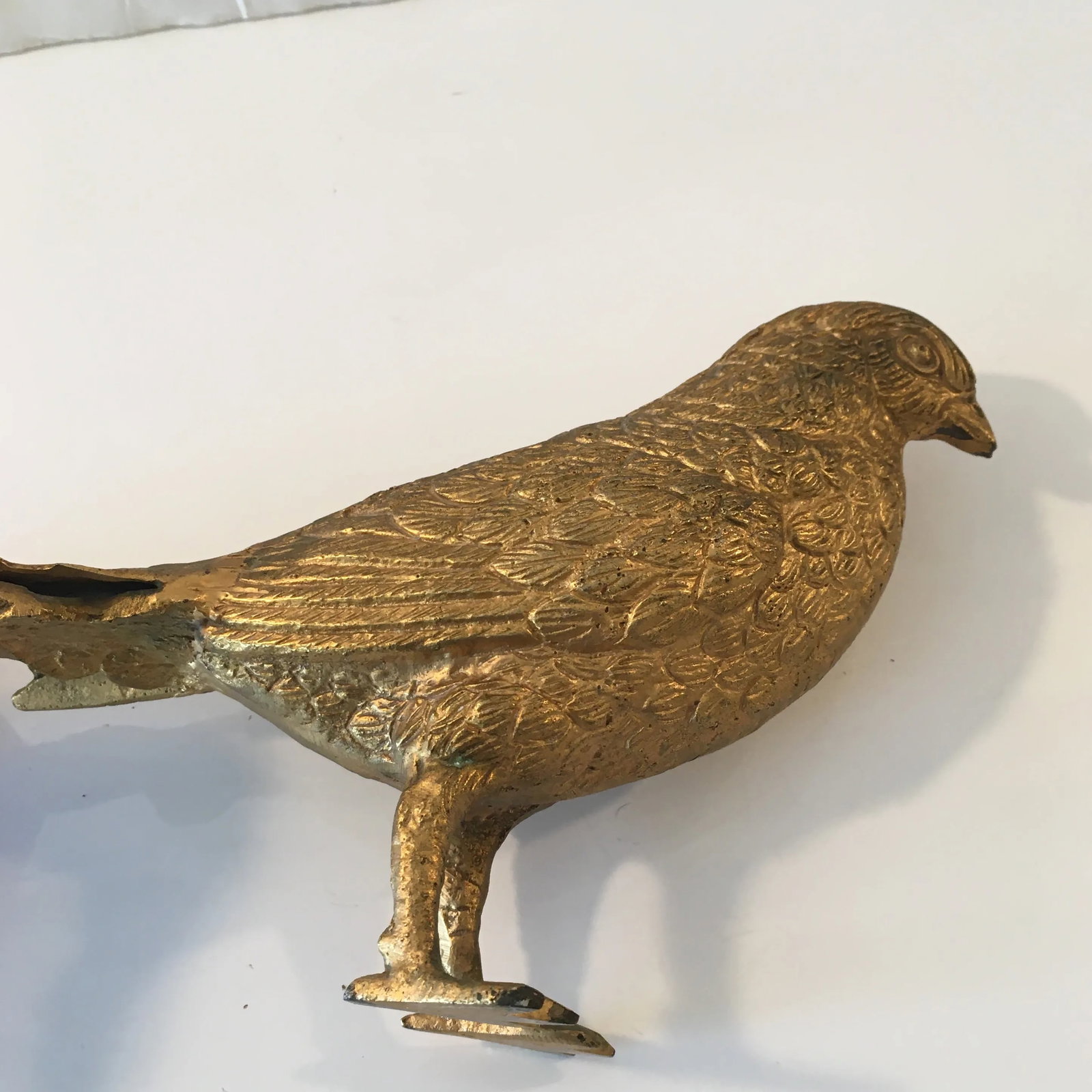 Golden - Finish Metal Bird Sculpture - 12