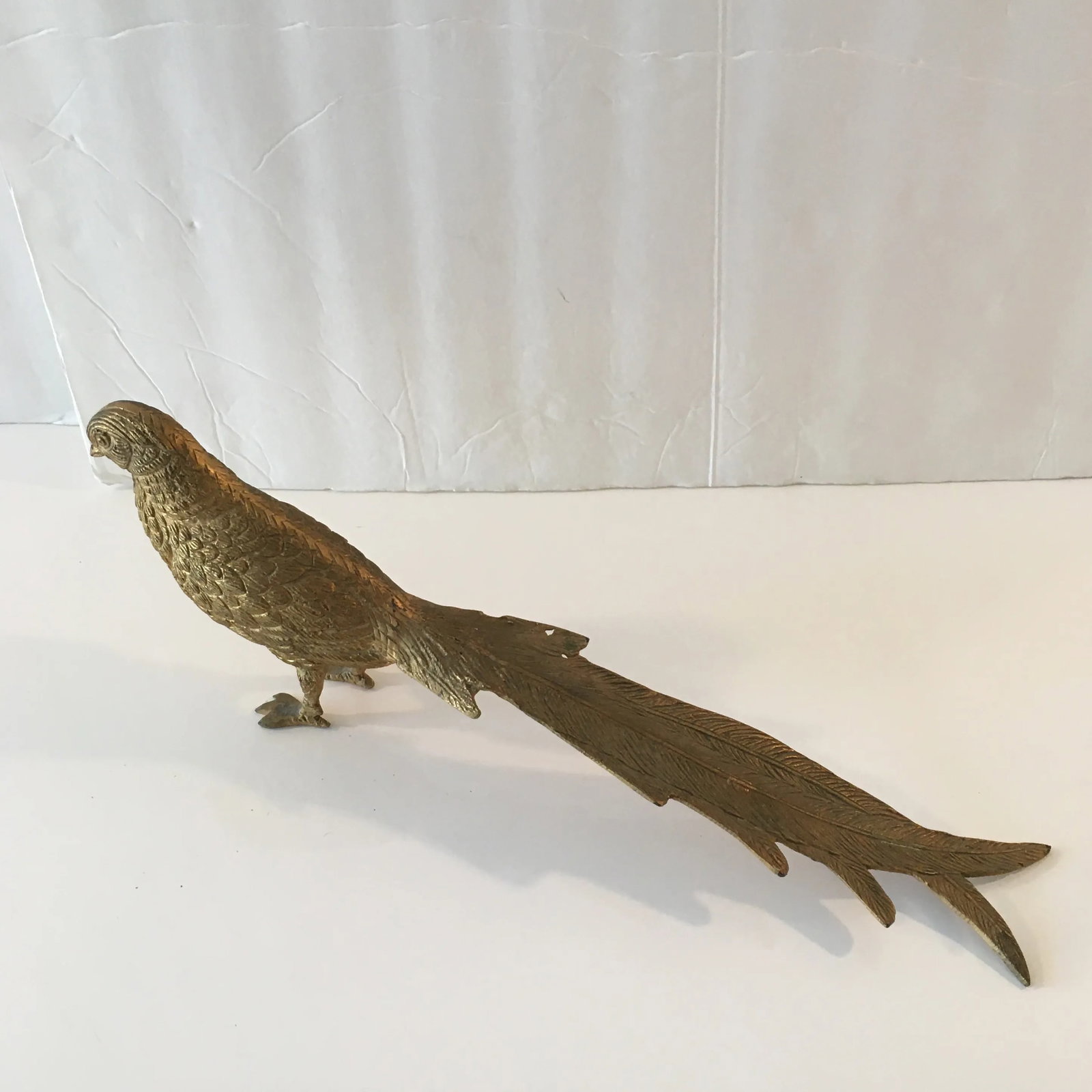 Golden - Finish Metal Bird Sculpture - 2
