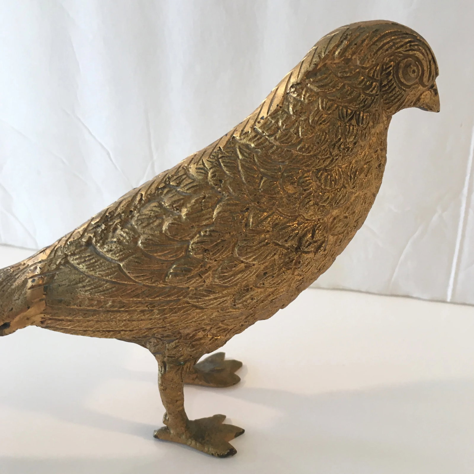 Golden - Finish Metal Bird Sculpture - 5