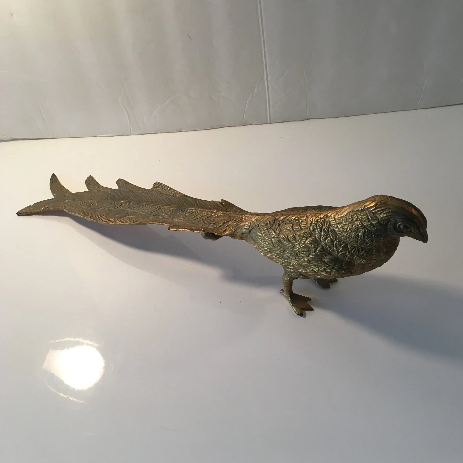 Golden - Finish Metal Bird Sculpture - 7
