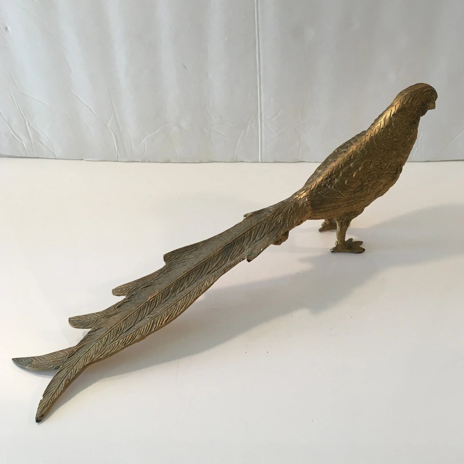 Golden - Finish Metal Bird Sculpture - 9