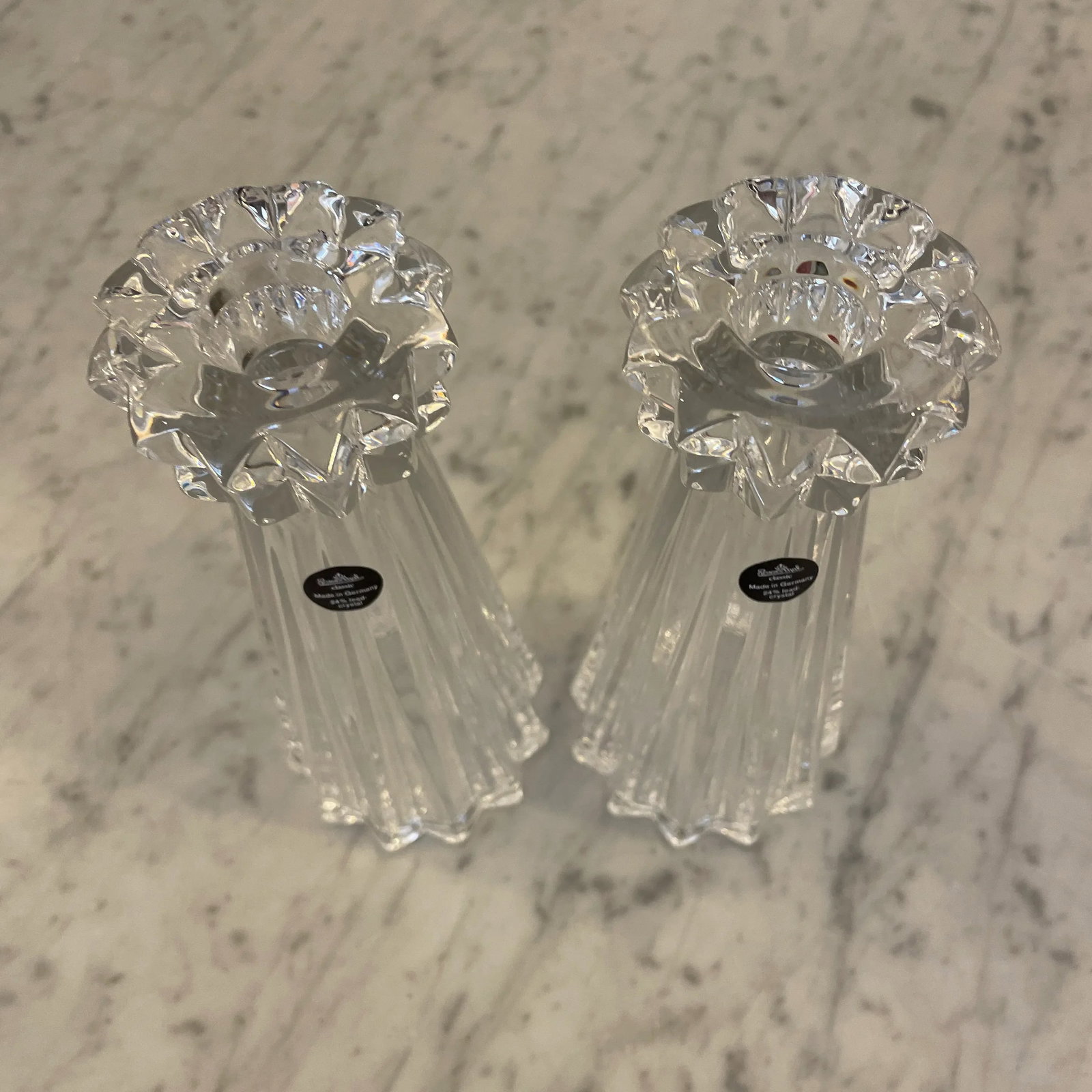 Rosenthal Classic Crystal Fluted Vases, a Pair - 9
