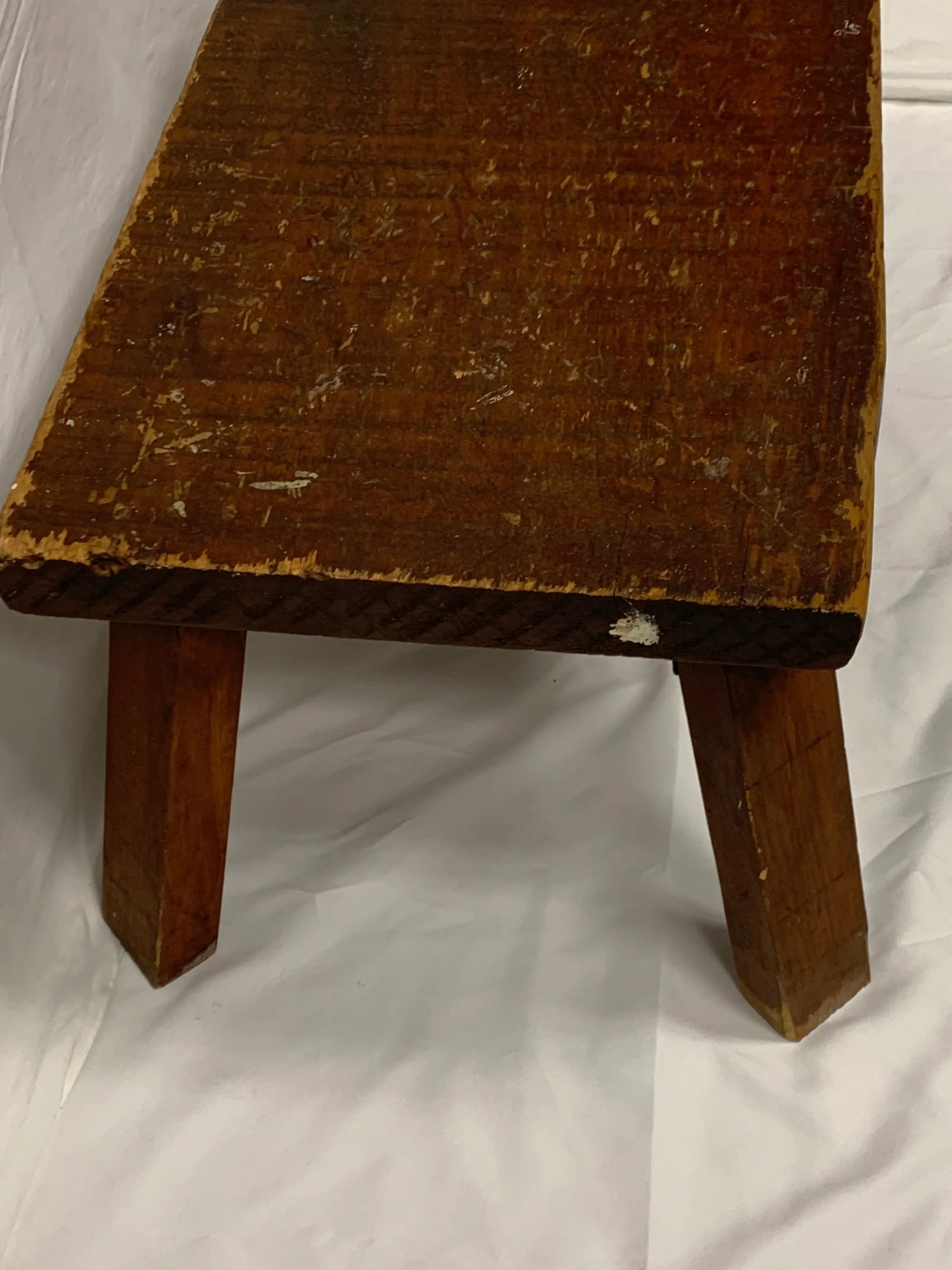 1940s Primitive Wooden Stool/Plant Stand - 3