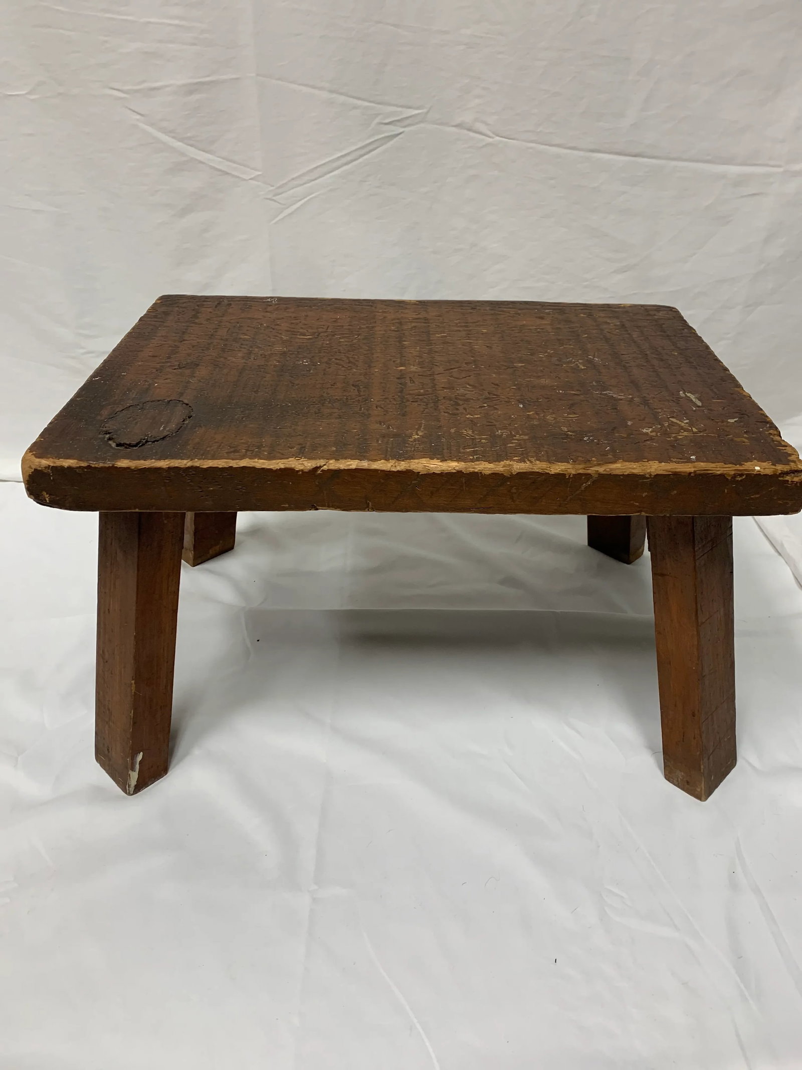 1940s Primitive Wooden Stool/Plant Stand - 5