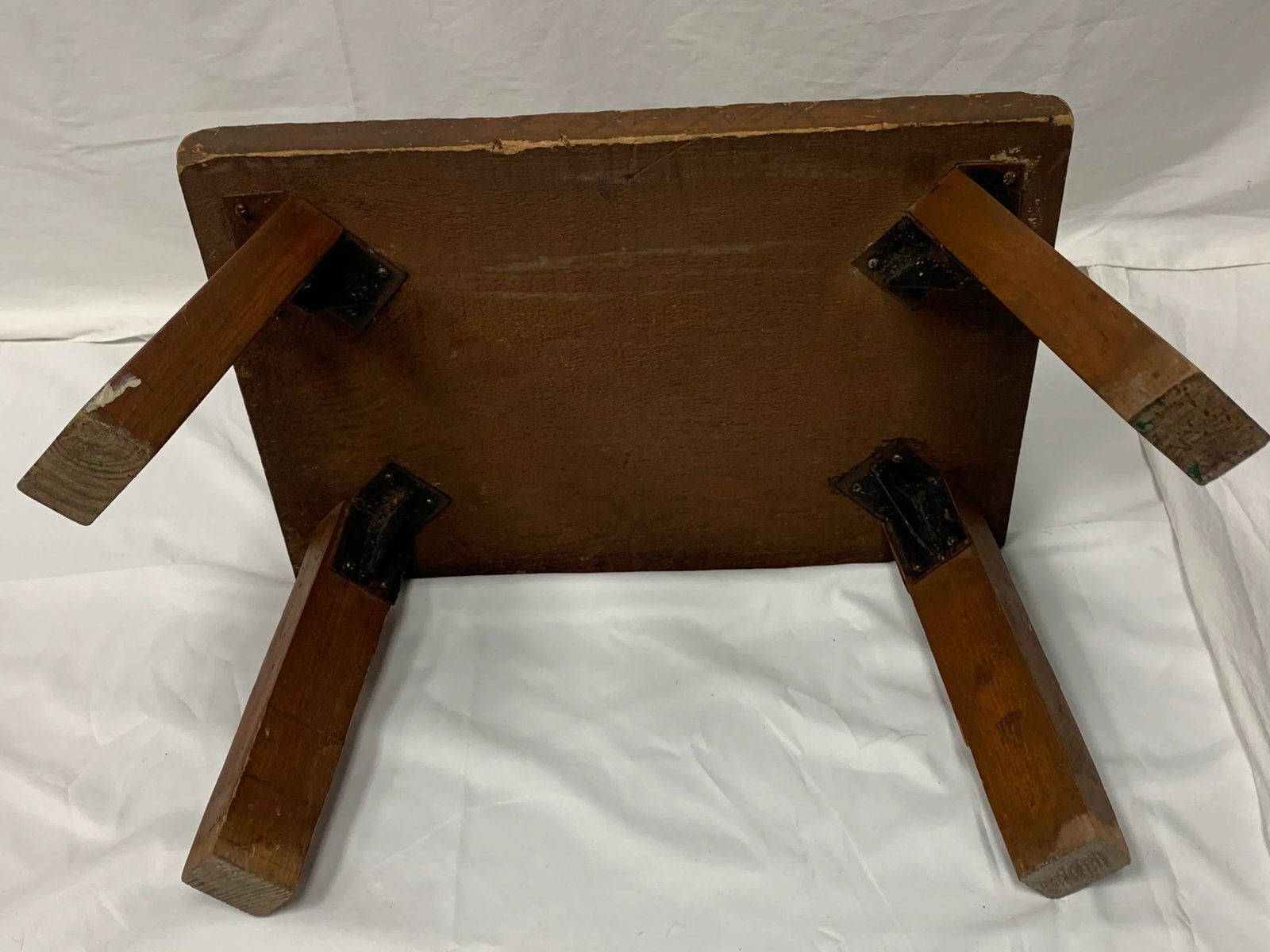1940s Primitive Wooden Stool/Plant Stand - 6