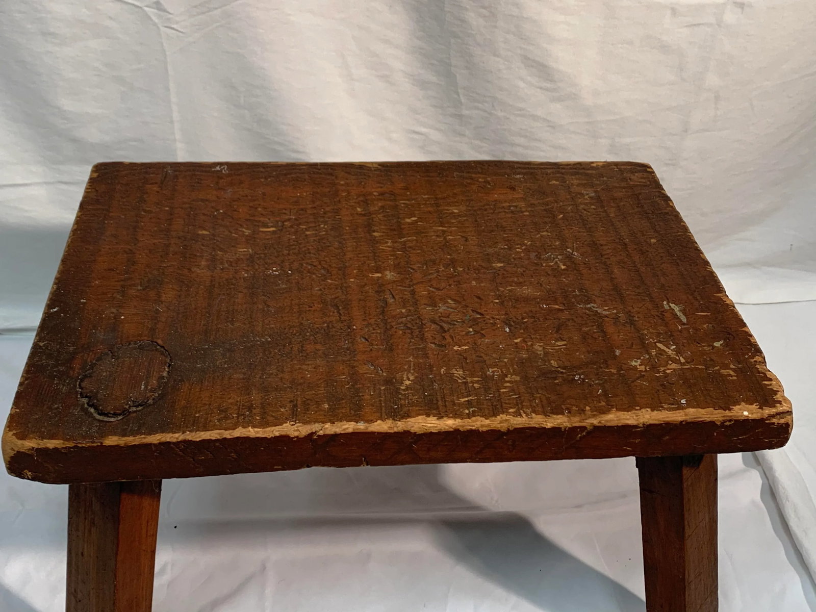 1940s Primitive Wooden Stool/Plant Stand - 8