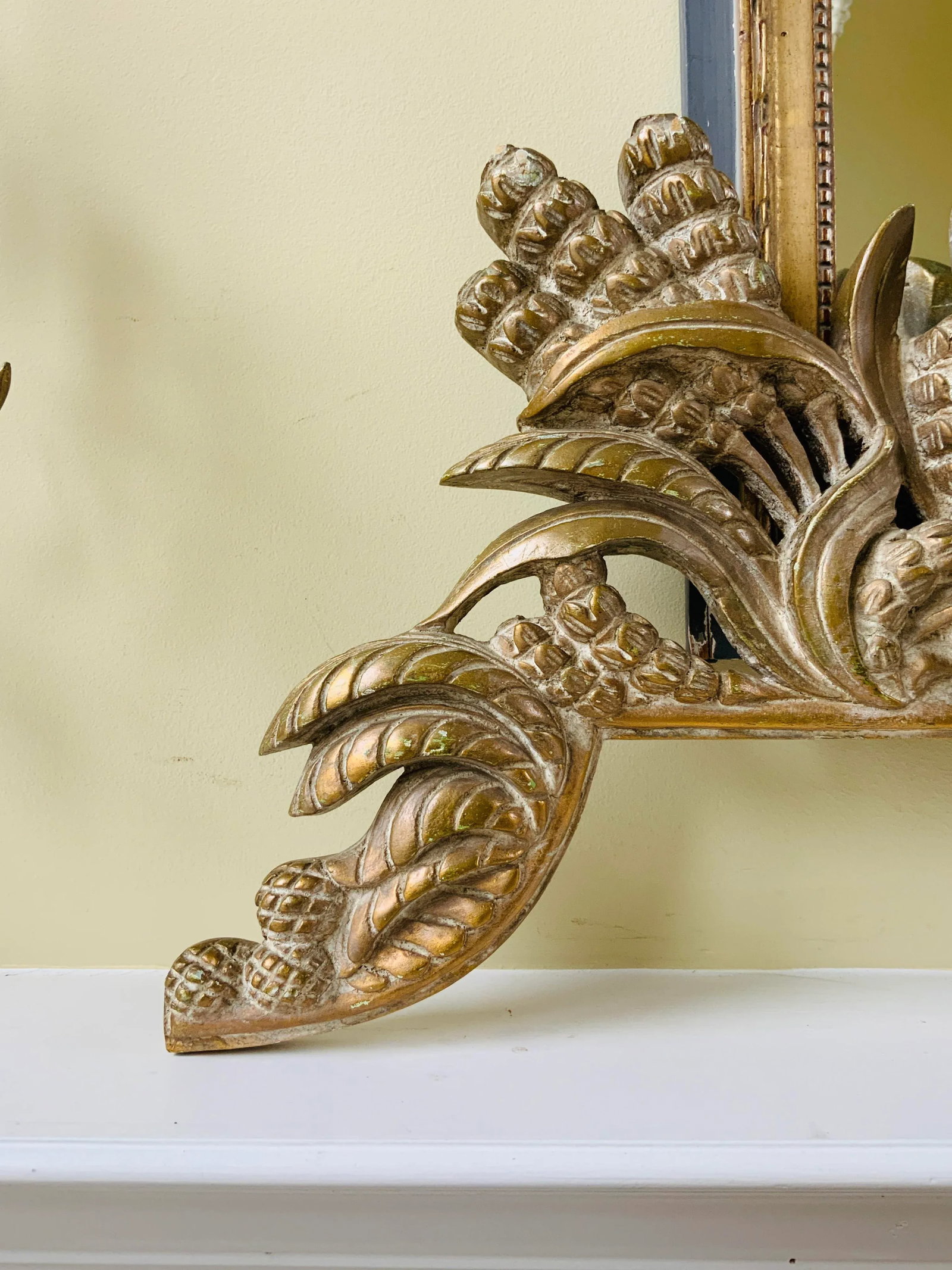 French Vintage Large Architectural Gilt Pediment Overdoor - 3