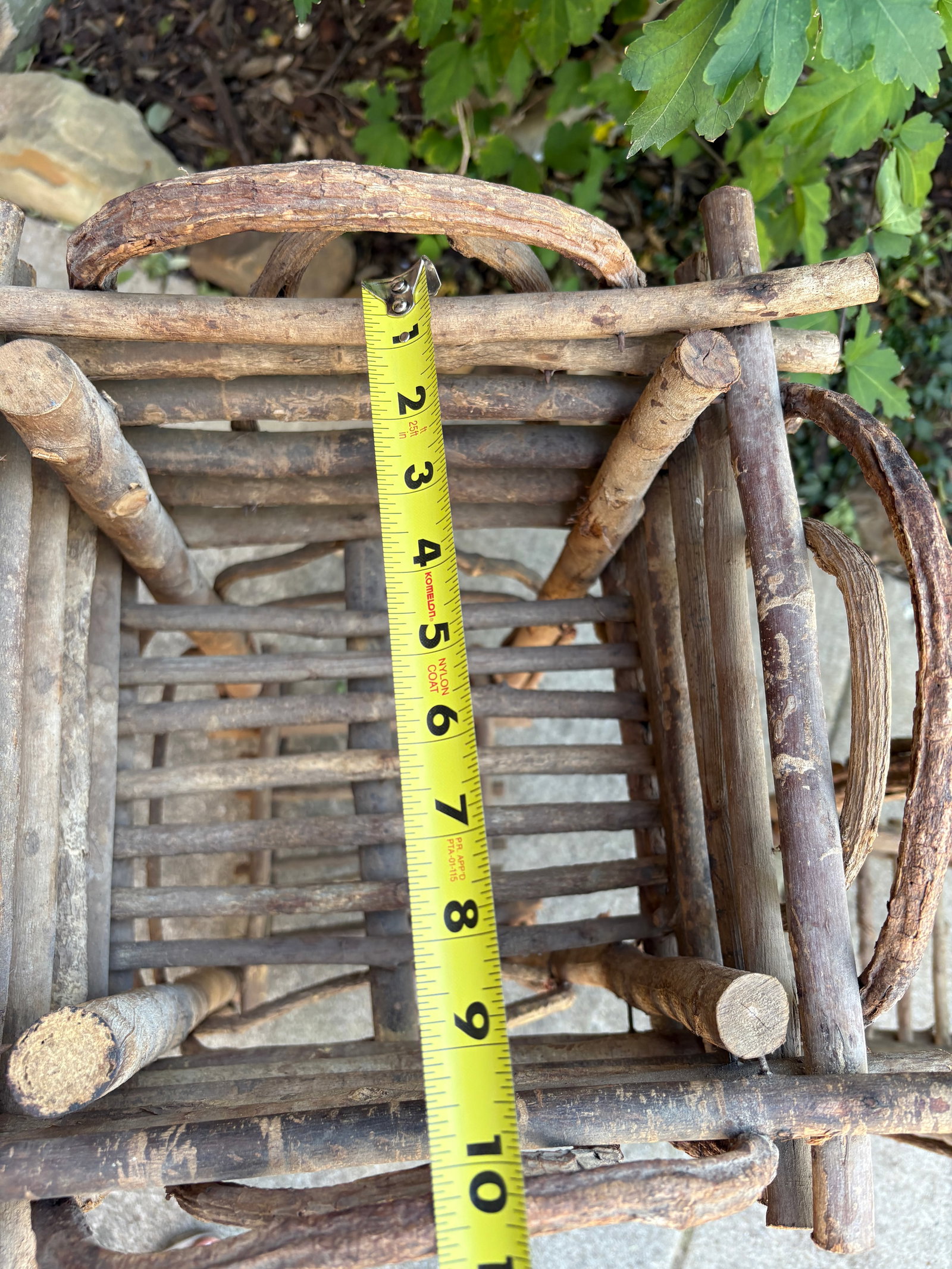 (2) Two-Tier Rustic Twig, Bentwood Plant Stand, Vintage Handmade With Willow - 6