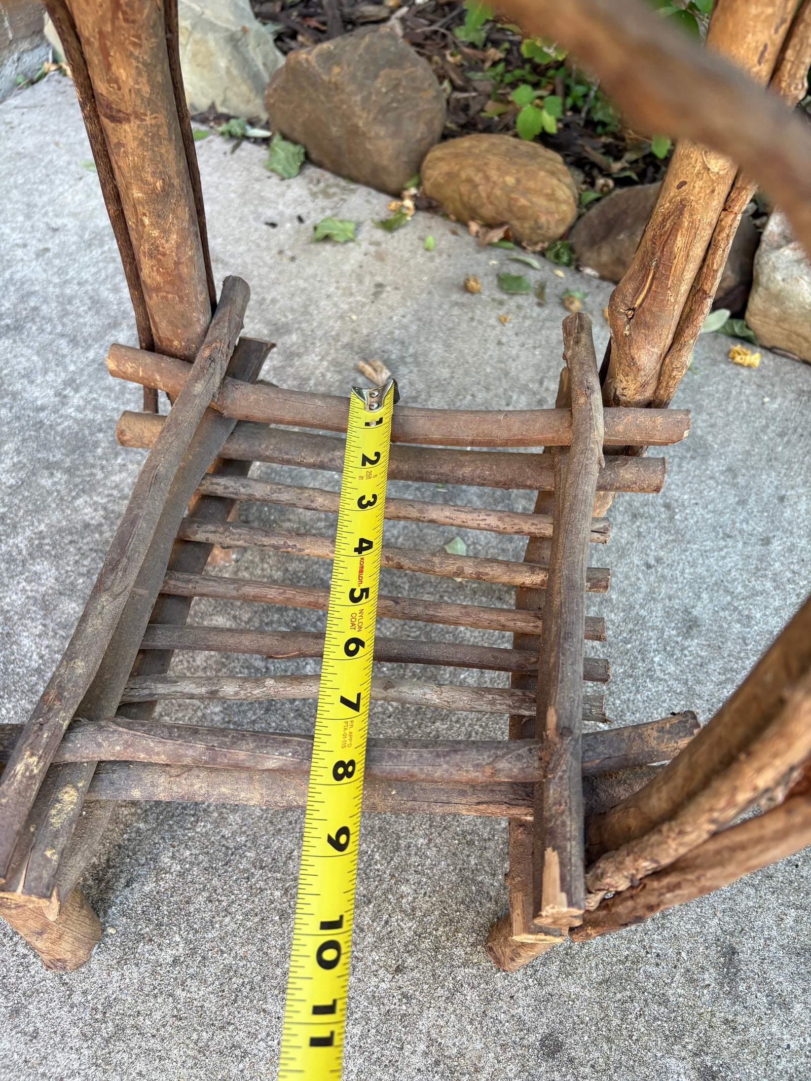 (2) Two-Tier Rustic Twig, Bentwood Plant Stand, Vintage Handmade With Willow - 8