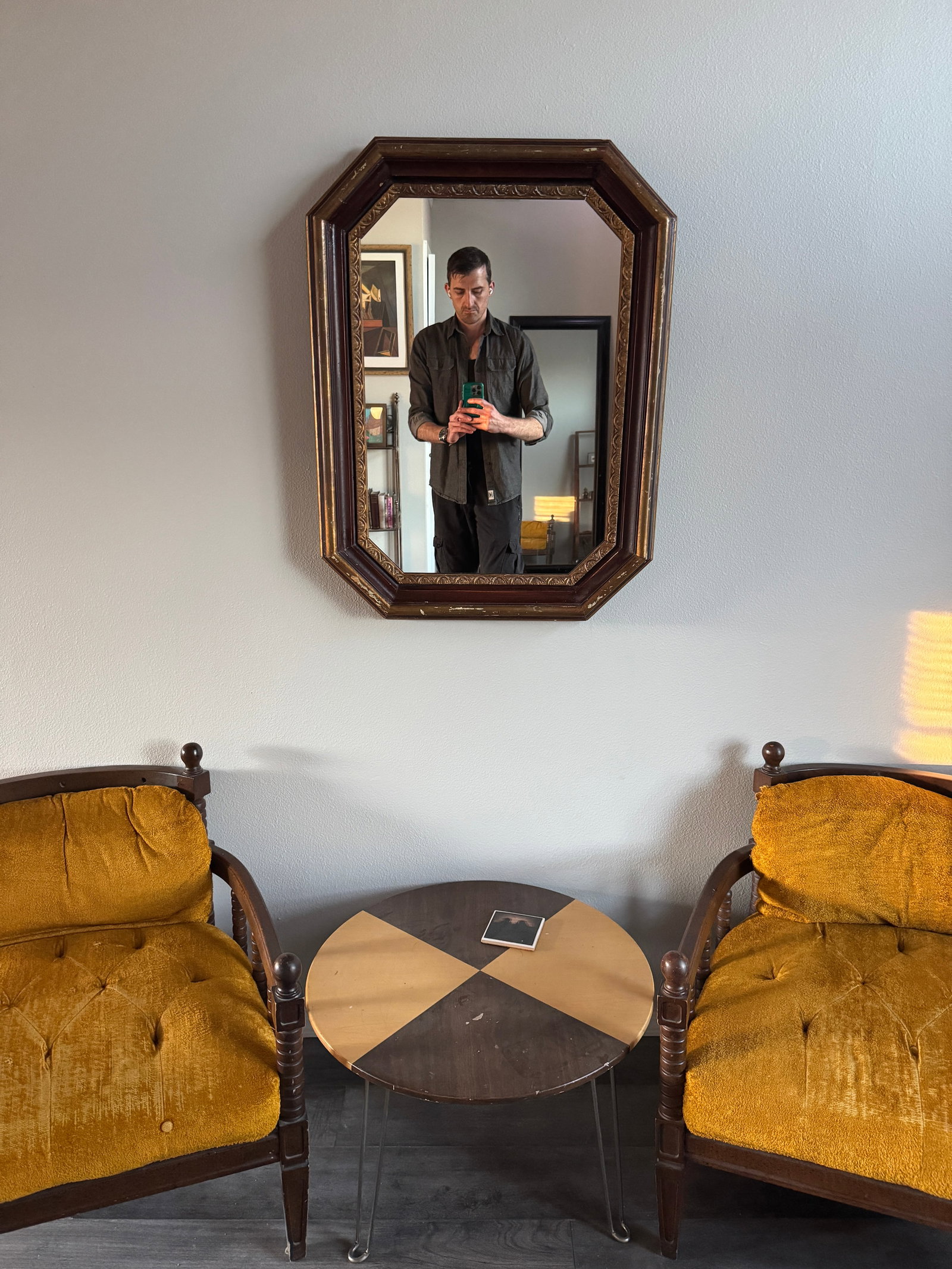 Vintage Italian Octagonal Wall Mirror by Ethan Allen - 3