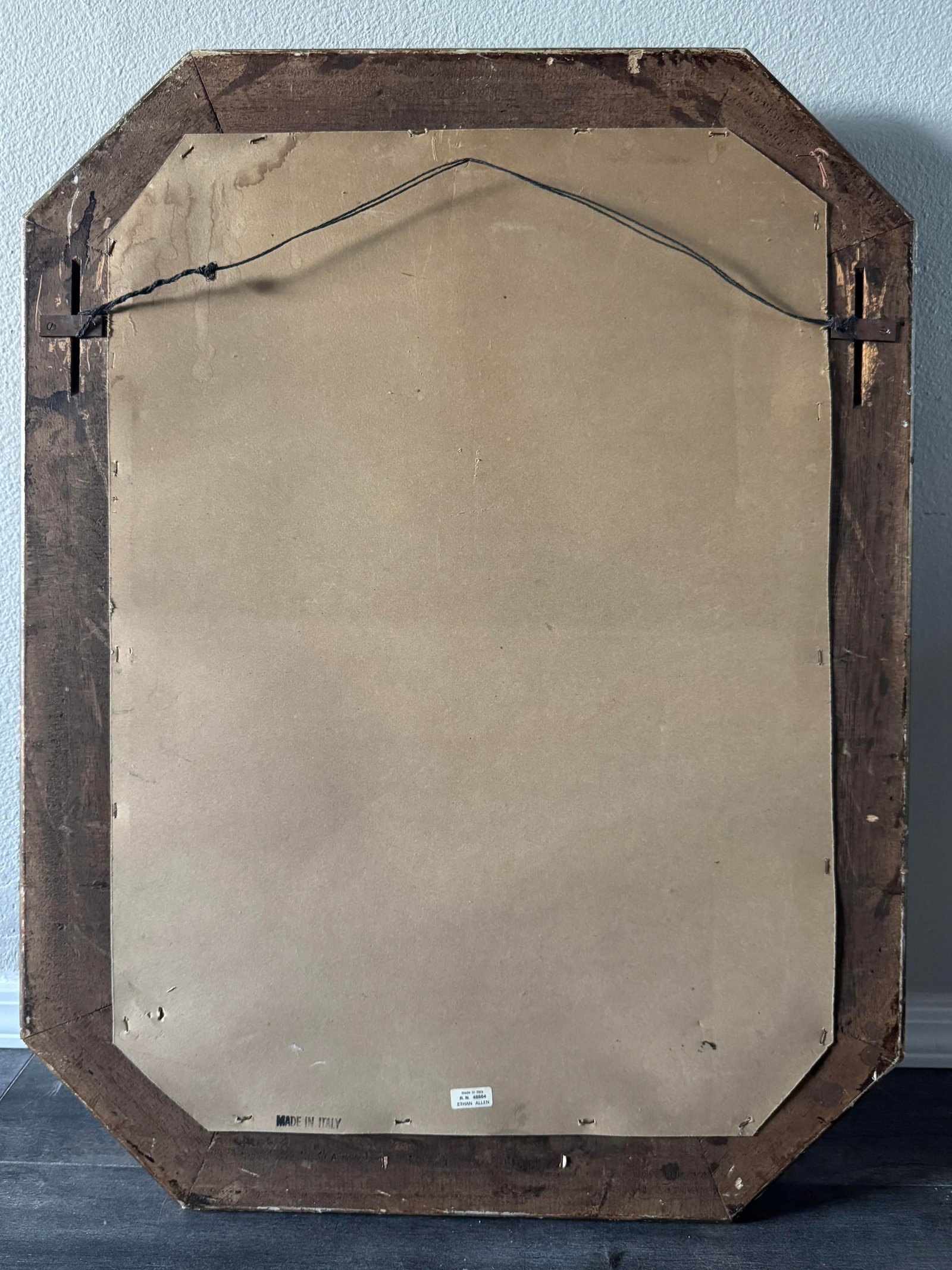 Vintage Italian Octagonal Wall Mirror by Ethan Allen - 5