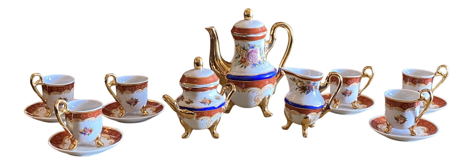 1960s Floral Tea Set, 17 Pieces (1 of 11)