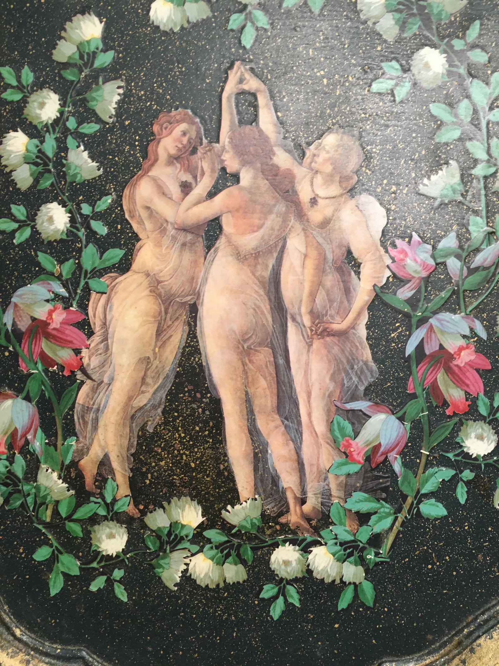 1980s Decoupage of the Three Graces - 5