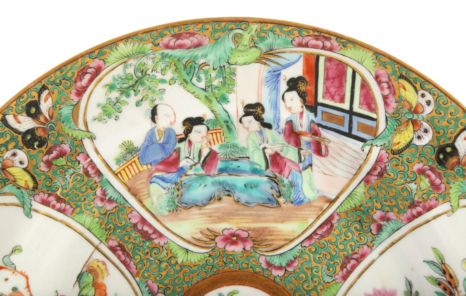 Mid 19th Century Rose Medallion Dished Plate - 3