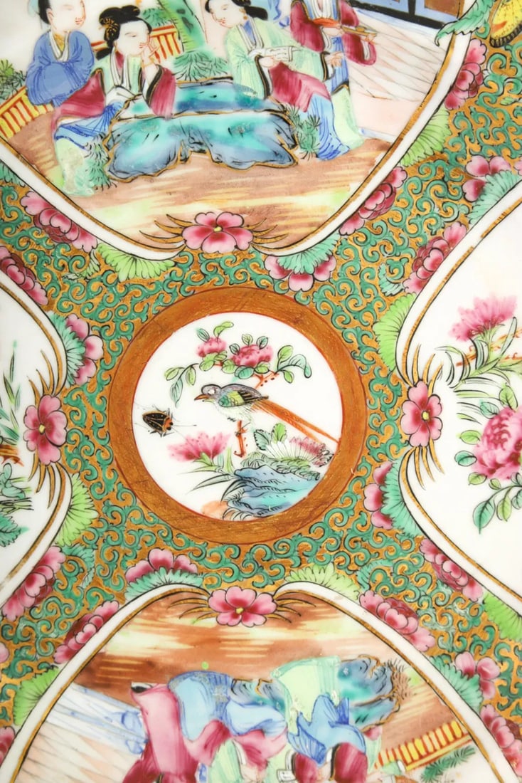 Mid 19th Century Rose Medallion Dished Plate - 5