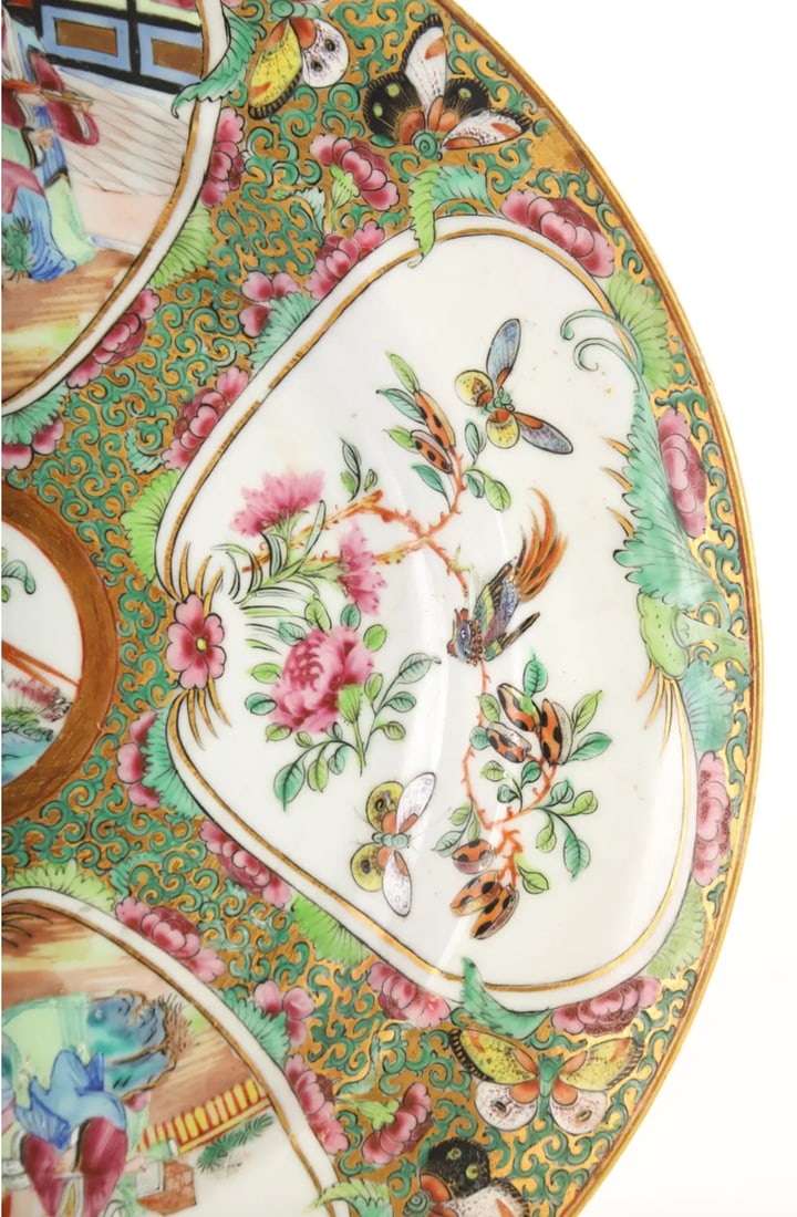 Mid 19th Century Rose Medallion Dished Plate - 6