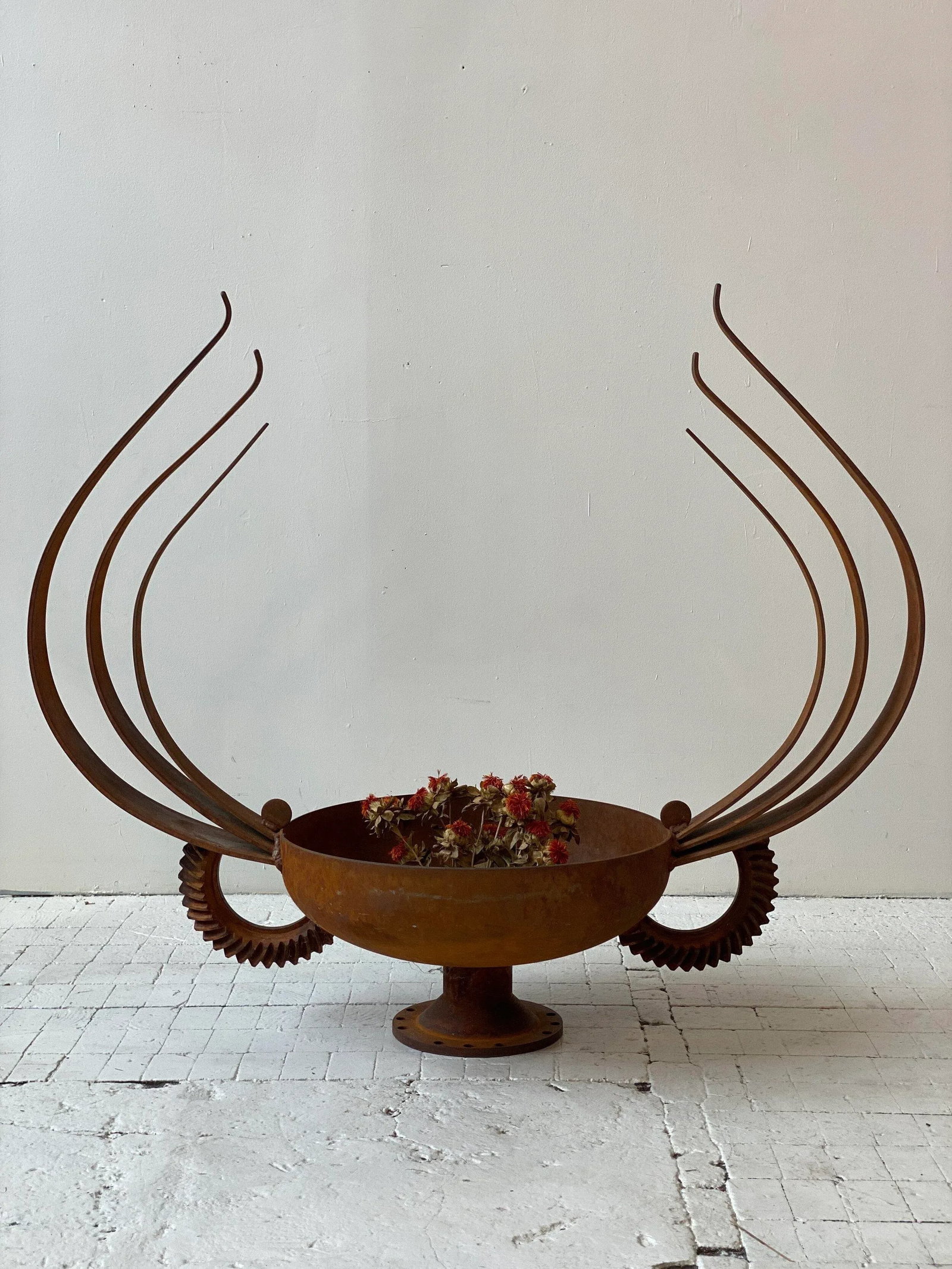 Vintage Monumental Iron Planter - 2