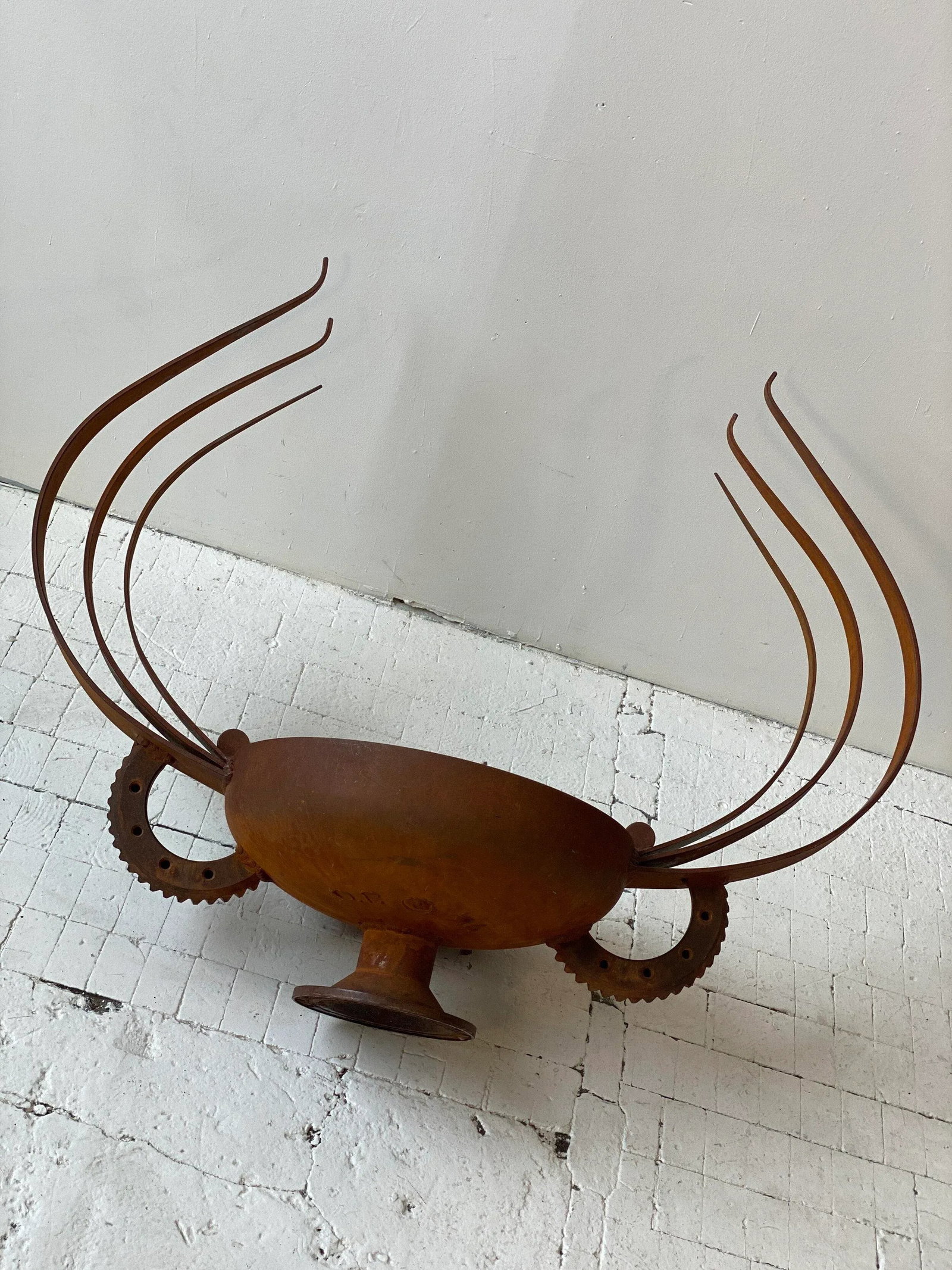 Vintage Monumental Iron Planter - 3