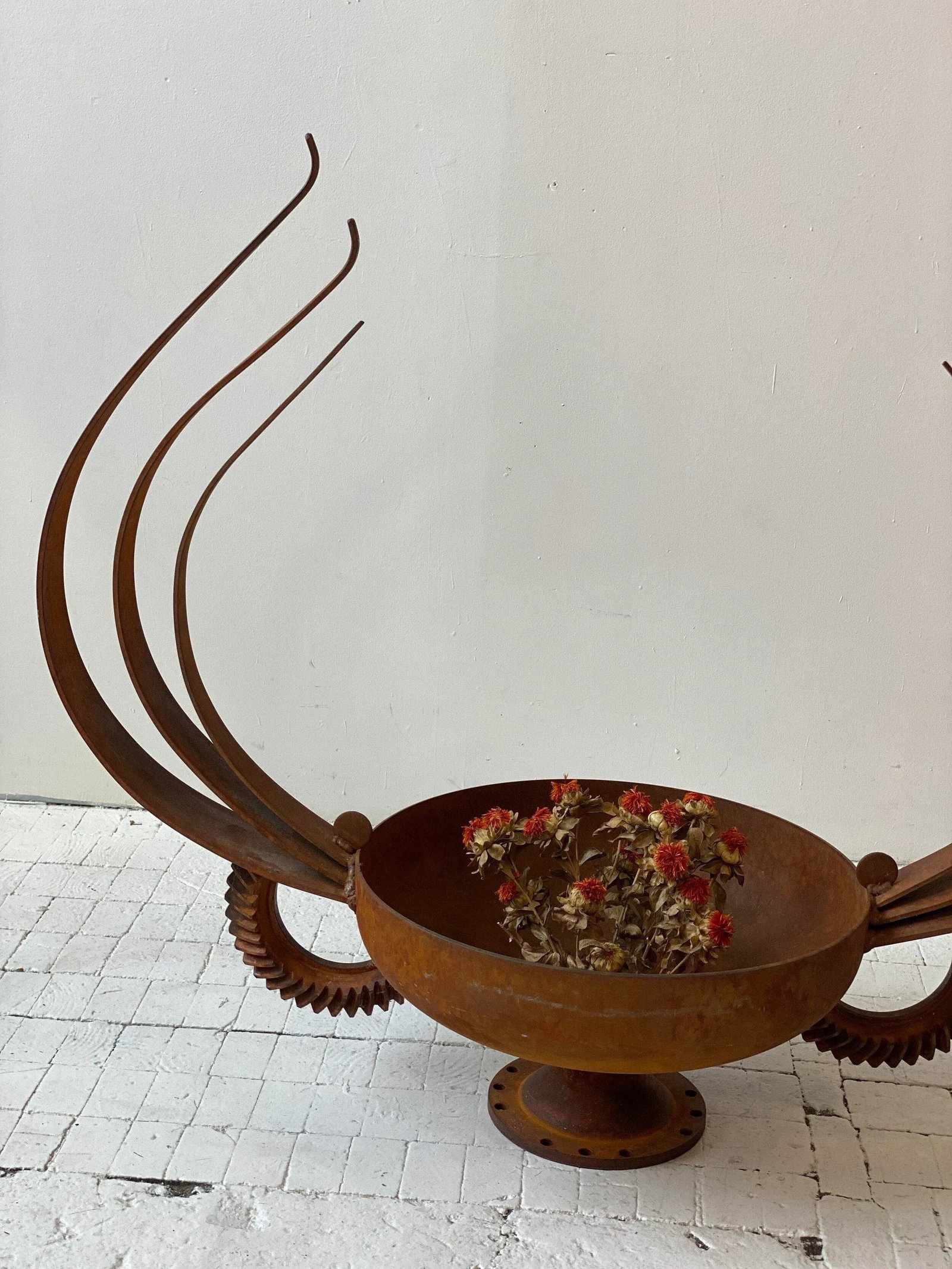 Vintage Monumental Iron Planter - 7