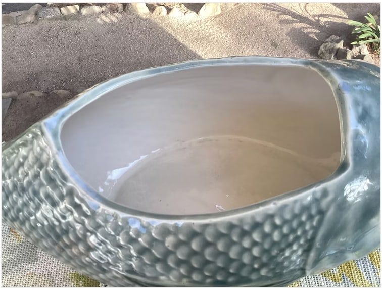 Vintage Majolica Fish Tureen With Ladle | 1950s - 4