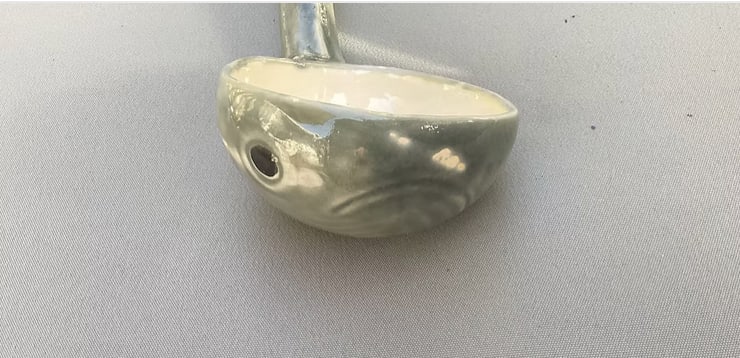 Vintage Majolica Fish Tureen With Ladle | 1950s - 6
