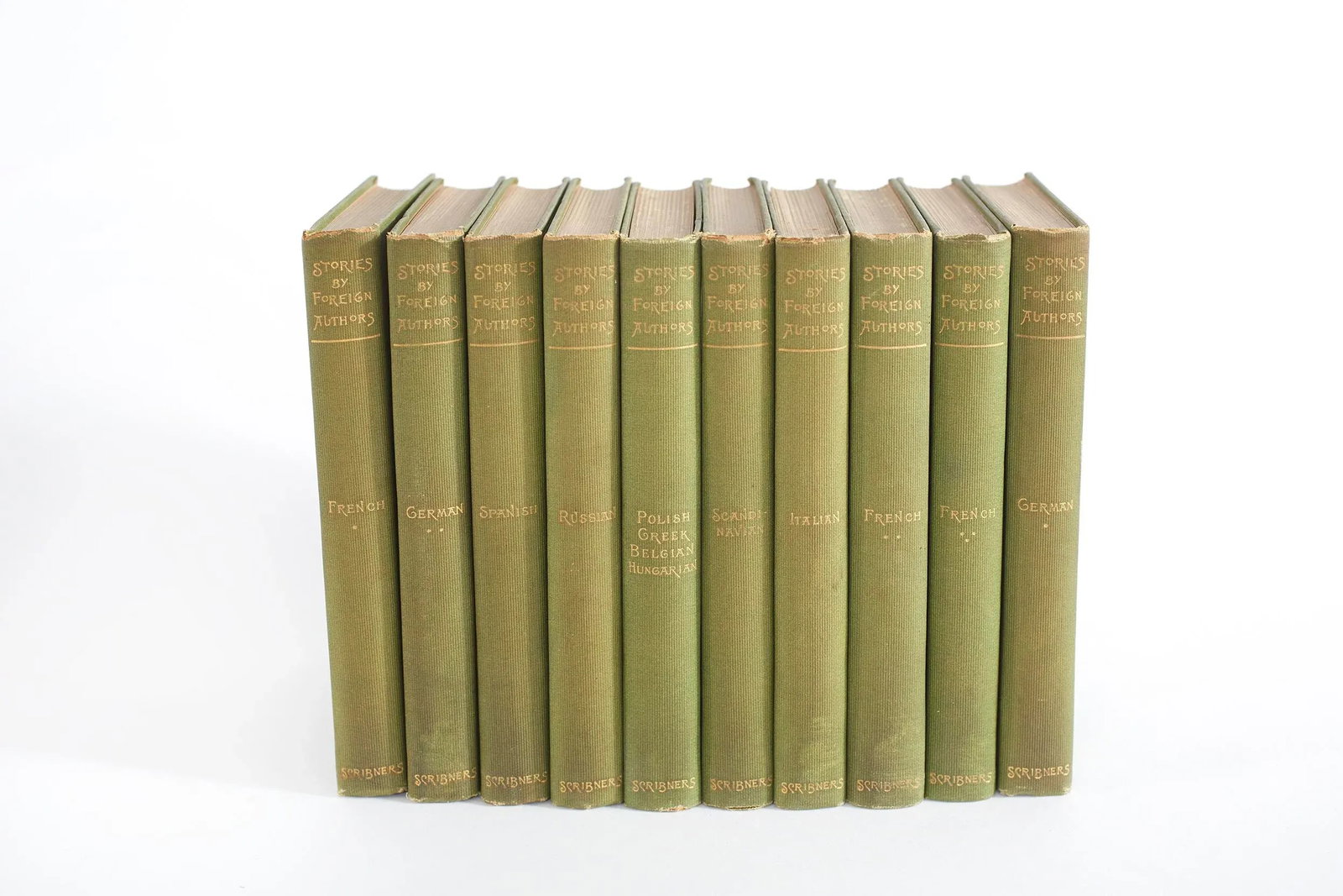Collection Gilt Leather Bound Books - Set of 10 - 6