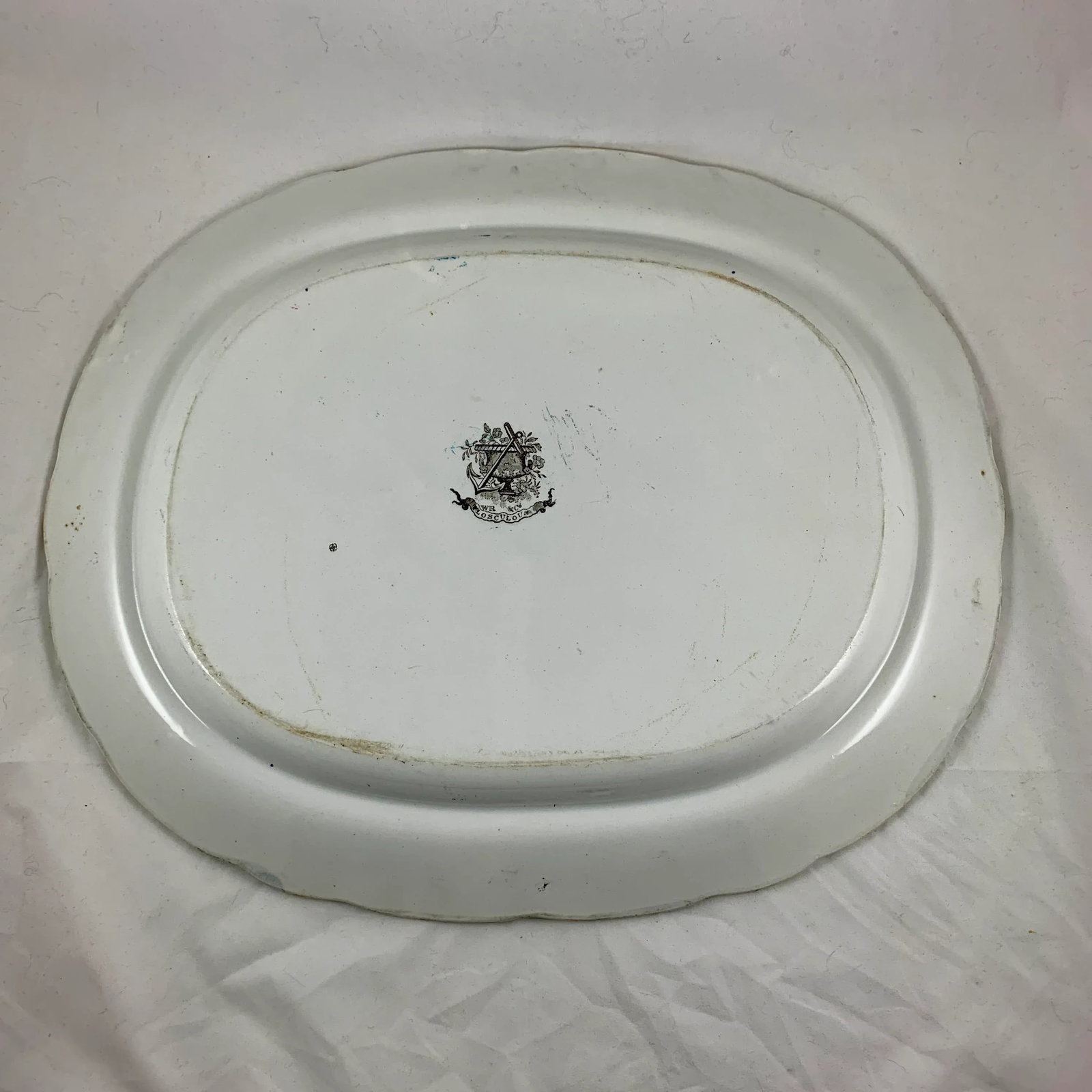 William Ridgway English Staffordshire Transferware Platter, Flosculous Pattern - 10