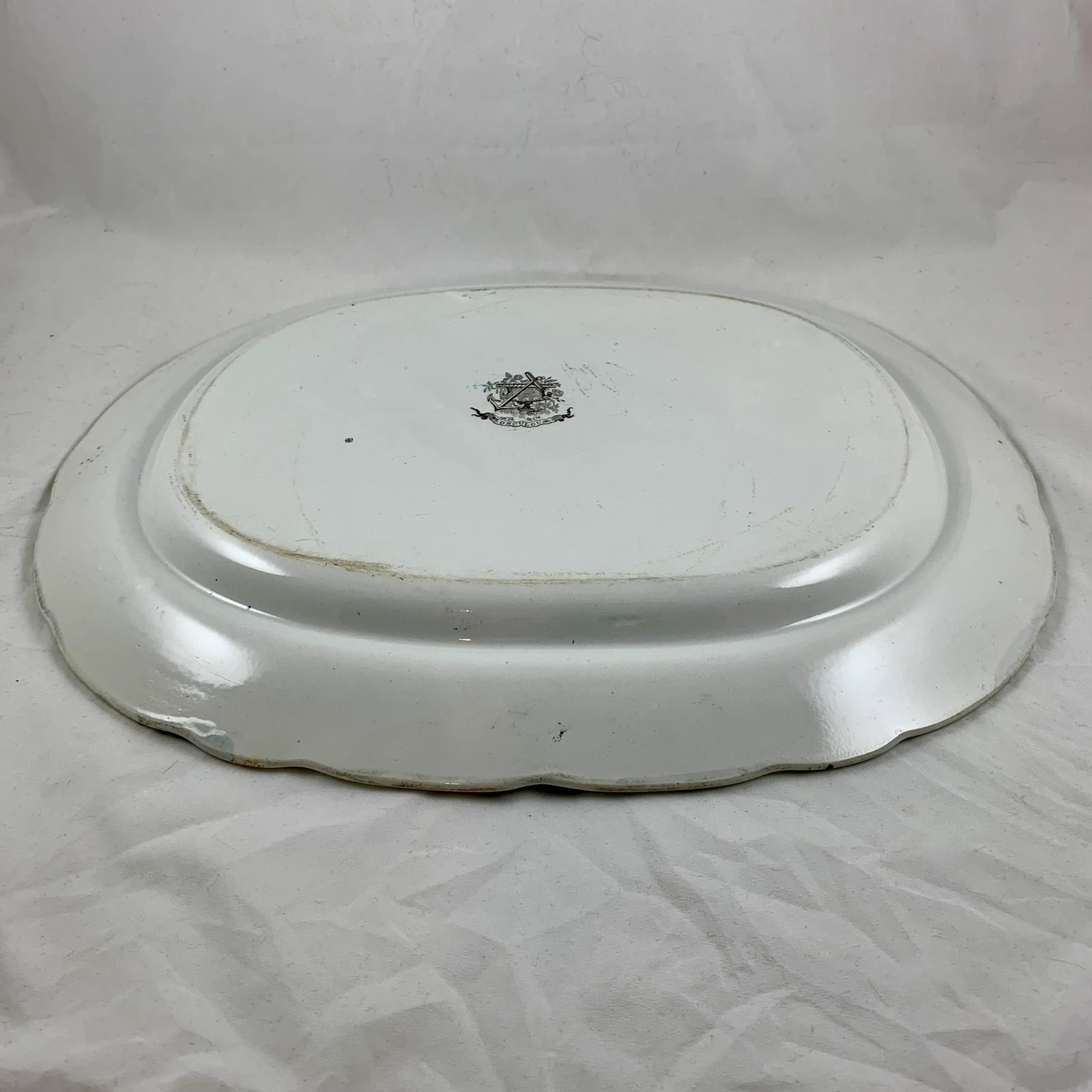 William Ridgway English Staffordshire Transferware Platter, Flosculous Pattern - 11