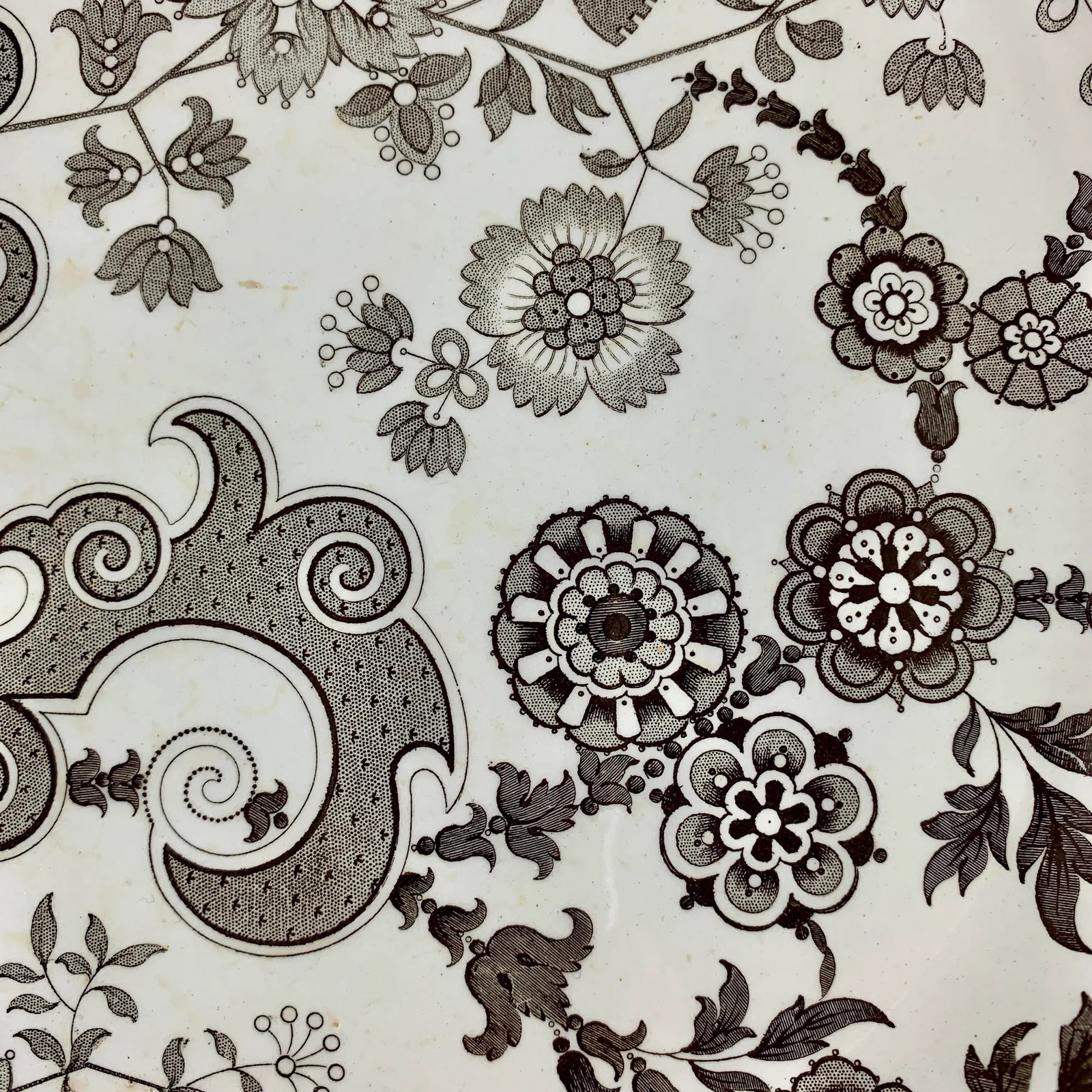 William Ridgway English Staffordshire Transferware Platter, Flosculous Pattern - 3