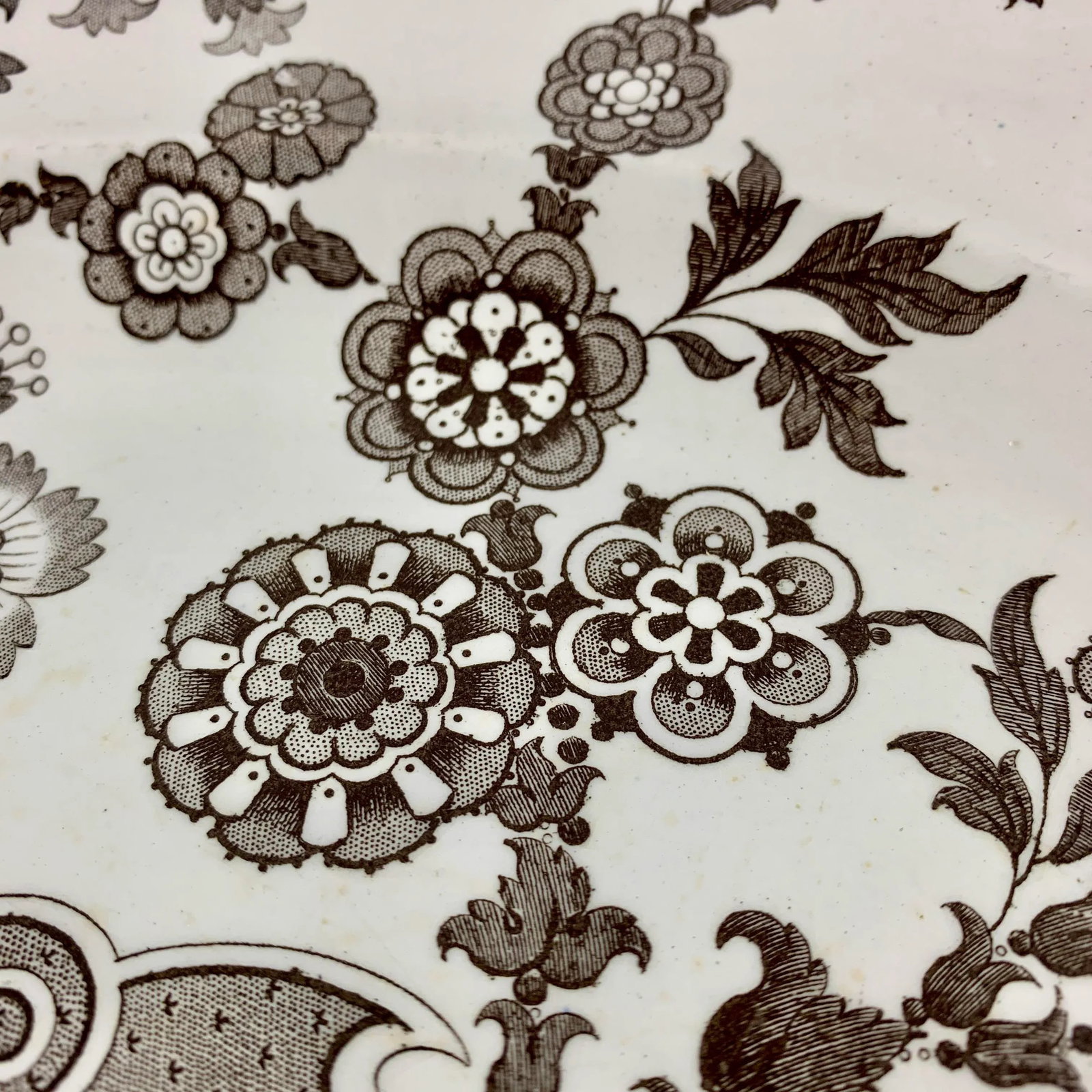 William Ridgway English Staffordshire Transferware Platter, Flosculous Pattern - 4