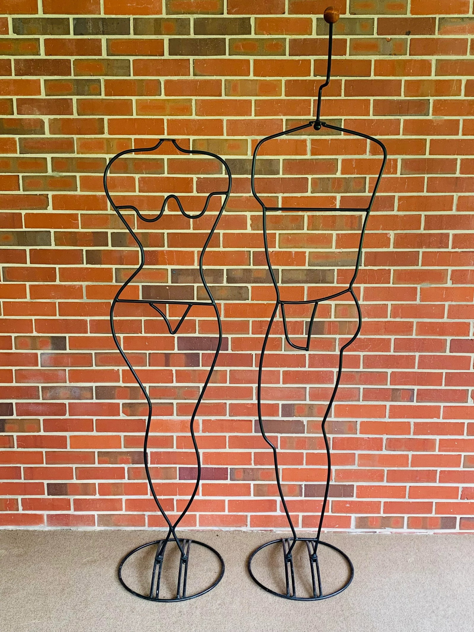 1980s Modernist Mannequin Display Form Coat Hat Rack Attributed to Laurids Lonborg - A Pair - 12