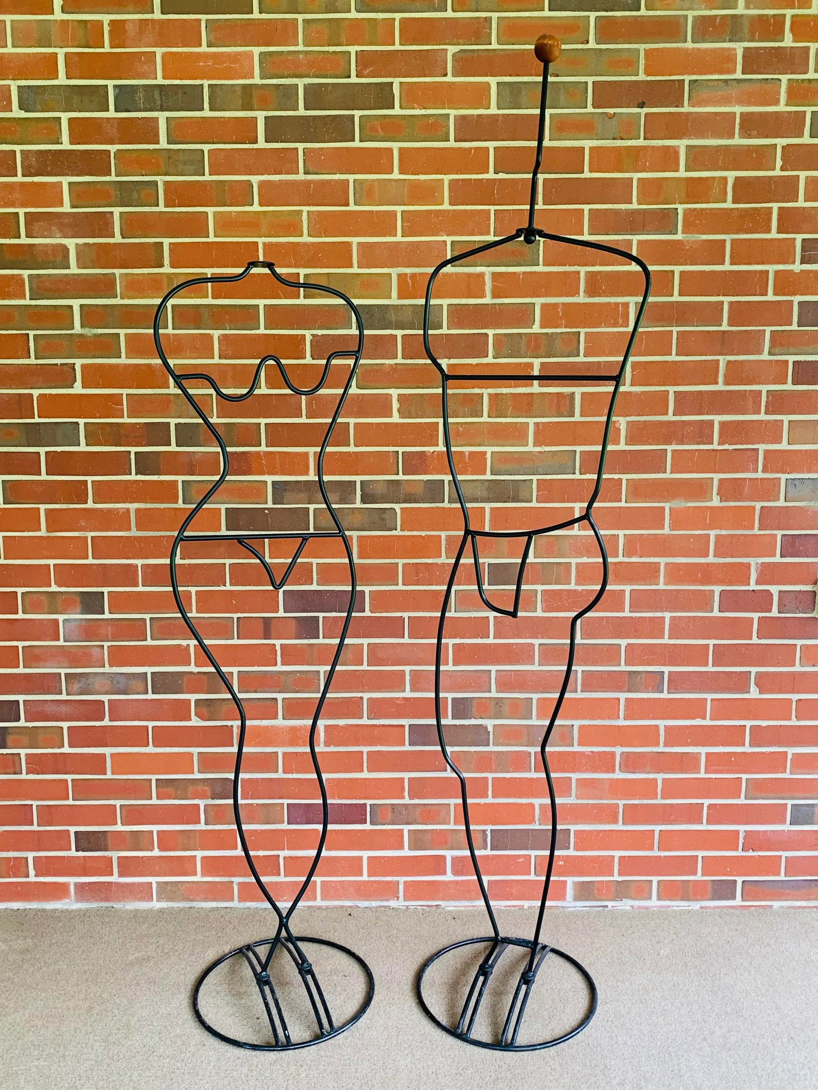1980s Modernist Mannequin Display Form Coat Hat Rack Attributed to Laurids Lonborg - A Pair - 2