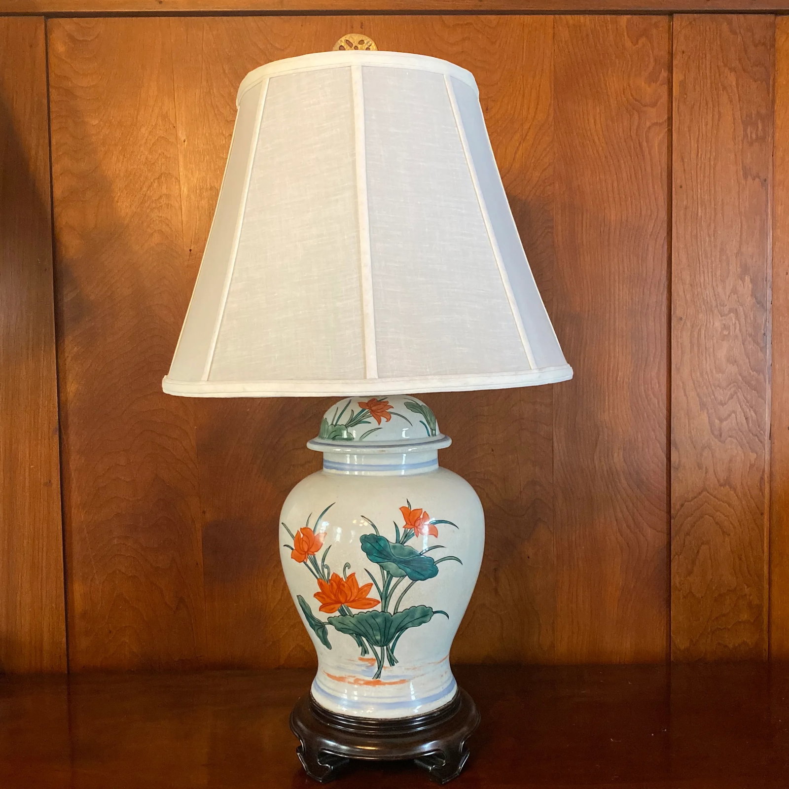 1980s Chinoiserie Ginger Jar Table Lamp - 13