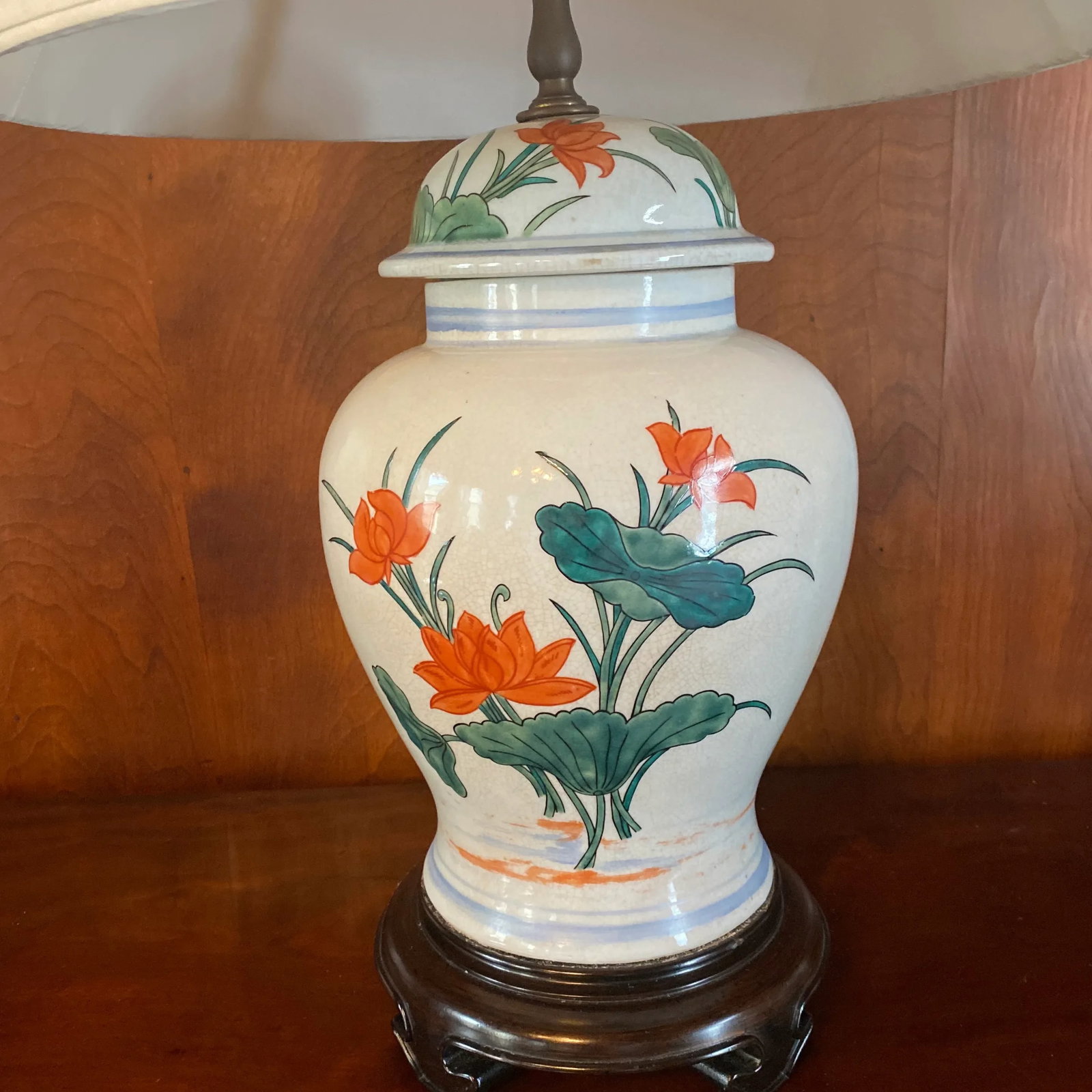 1980s Chinoiserie Ginger Jar Table Lamp - 2