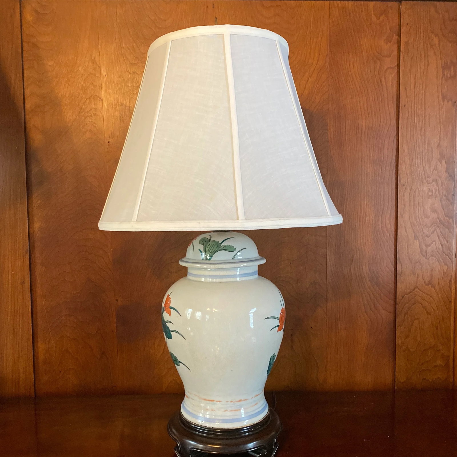 1980s Chinoiserie Ginger Jar Table Lamp - 4